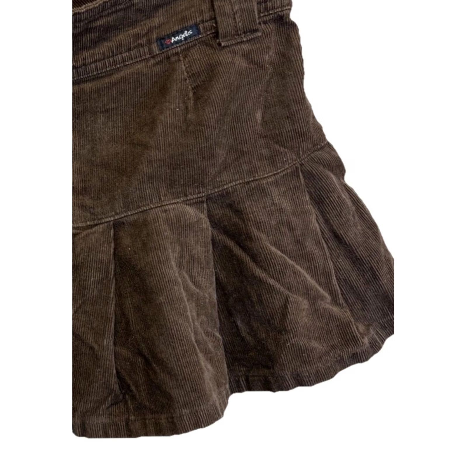Vintage VINTAGE Angels Corduroy Pleated Brown Micro Mini Skirt Sz 11 2000s Women Short Zipper Skirt Angels Mens? No Size 32" / US 10 / IT 46 - 2 Thumbnail