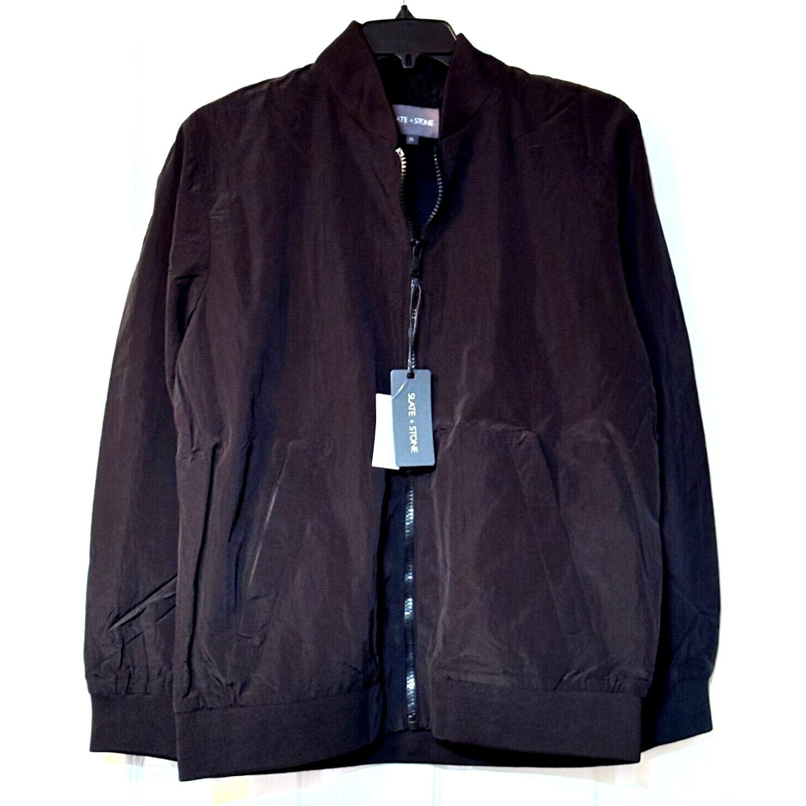 Slate & Stone Slate & Stone Nylon Ripstop Bomber Jacket Black size XL New Size US XL / EU 56 / 4 - 1 Thumbnail
