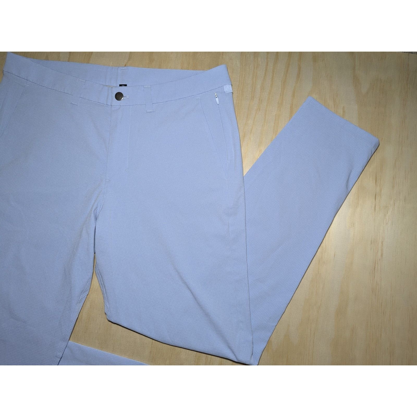Lululemon Lululemon Men's 34 Commission Pant Blue Textured Slim Fit Size US 34 / EU 50 - 3 Thumbnail