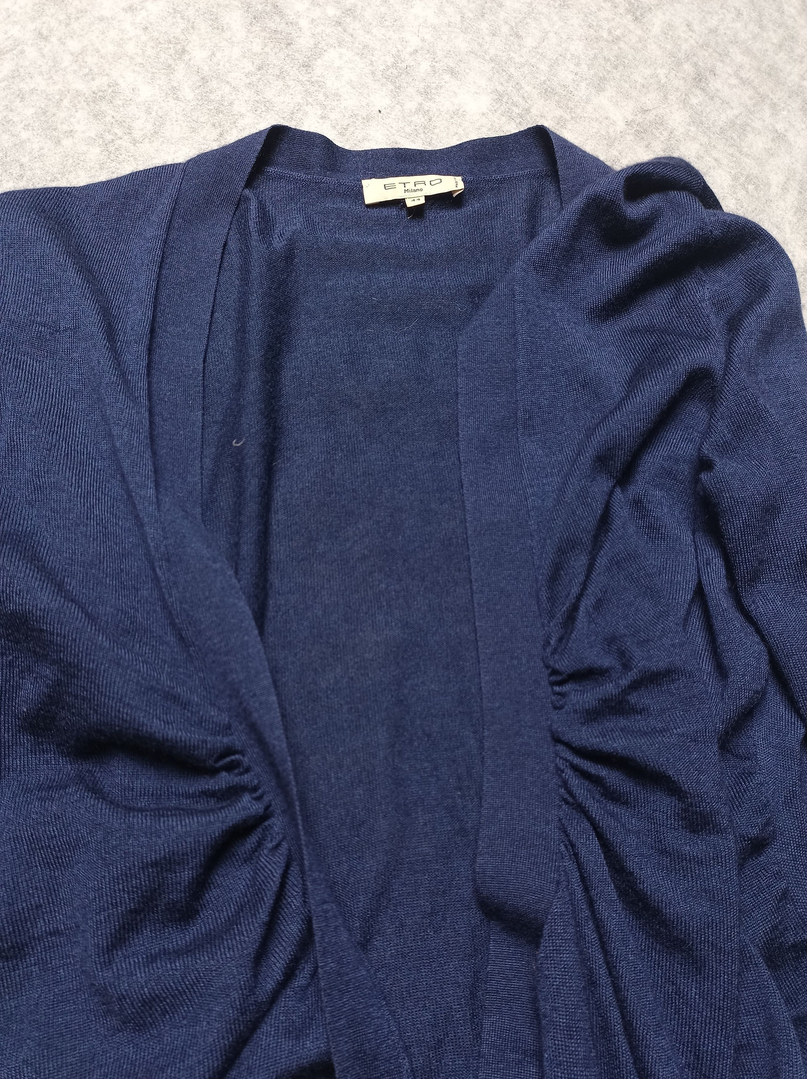 Etro ETRO Cashmere Silk Wrap Cardigan Blue IT 44 Size M / US 6-8 / IT 42-44 - 5 Thumbnail