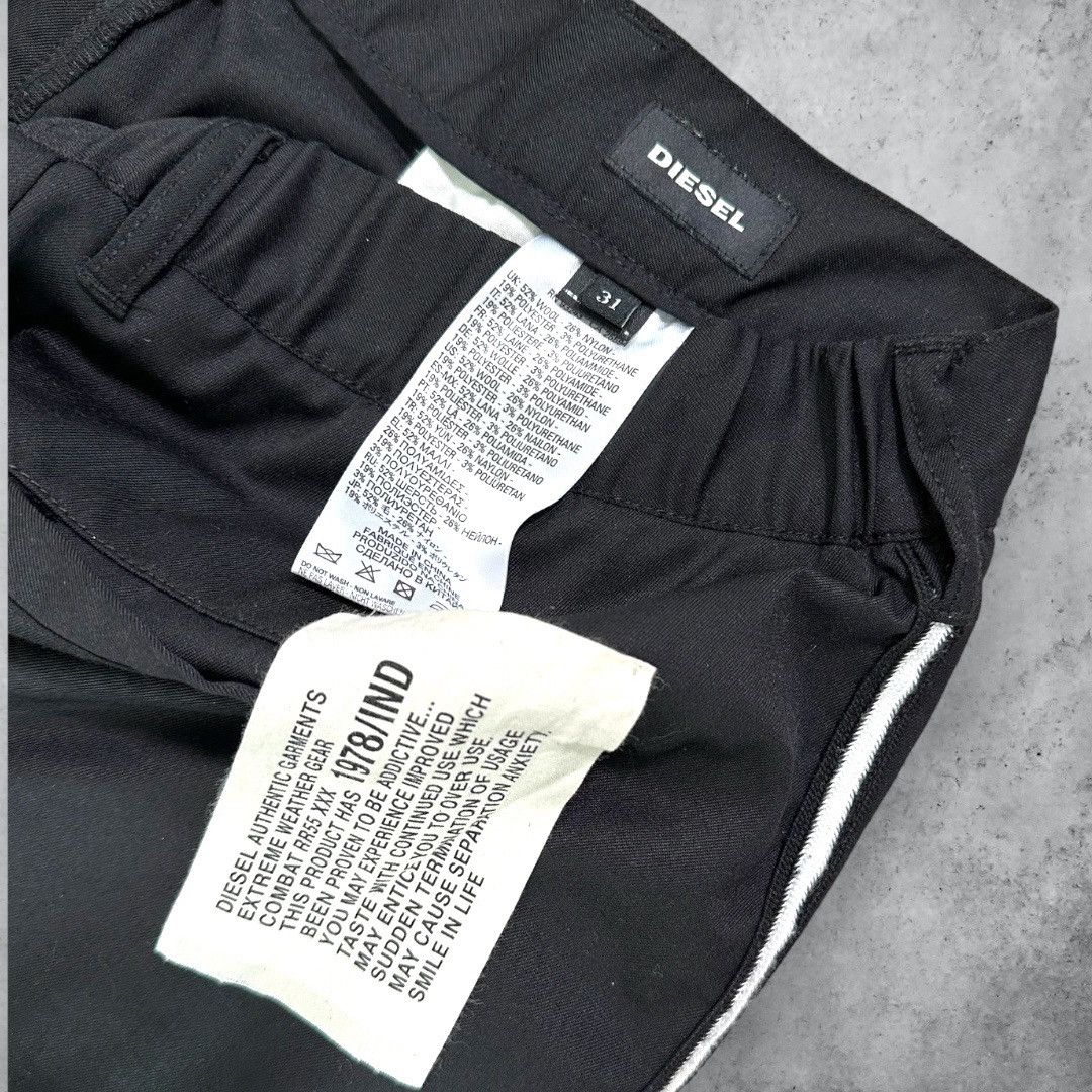 Diesel DIESEL P-Empire Black Trousers Jogger Pants Size US 31 - 5 Thumbnail