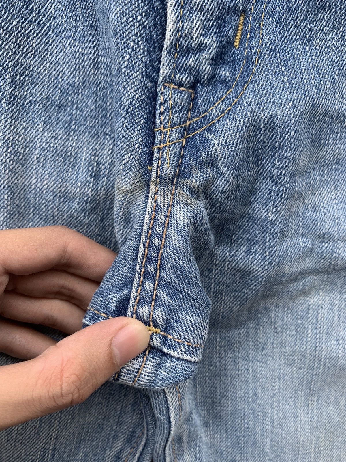 Edwin × Japanese Brand × Vintage Vintage Edwin 505zx Selvedge Distressed Denim Size US 33 - 10 Thumbnail