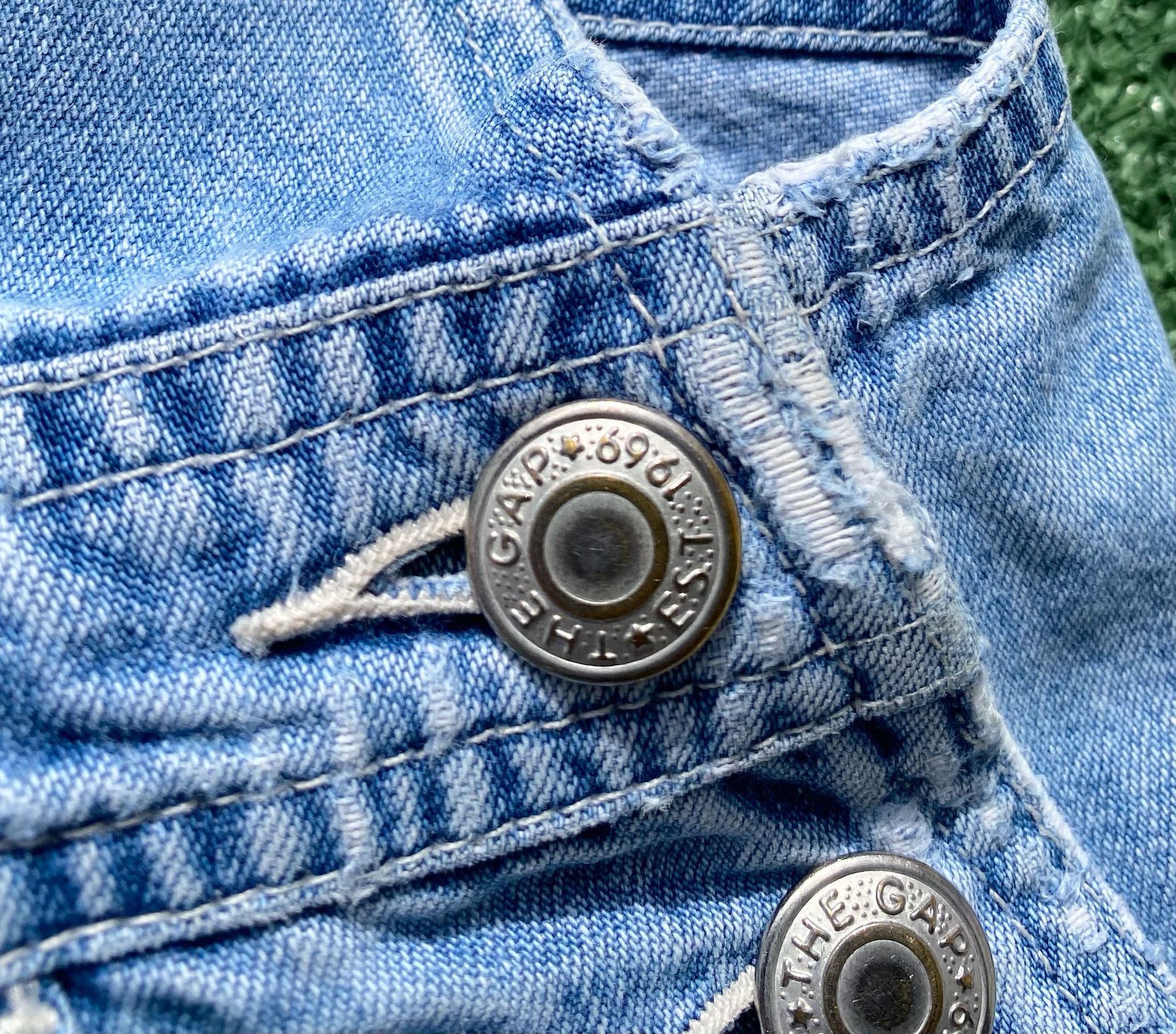 Gap Y2K GAP Denim Jean Utility Distressed Overalls Womens Small Size 30" / US 8 / IT 44 - 4 Thumbnail