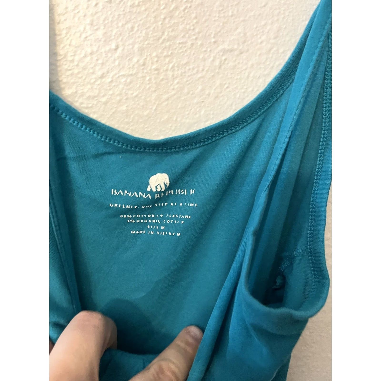 Banana Republic Banana Republic Tank Womens Medium Blue Cami Solid Cotton Blend Lightweight Size M / US 6-8 / IT 42-44 - 3 Thumbnail