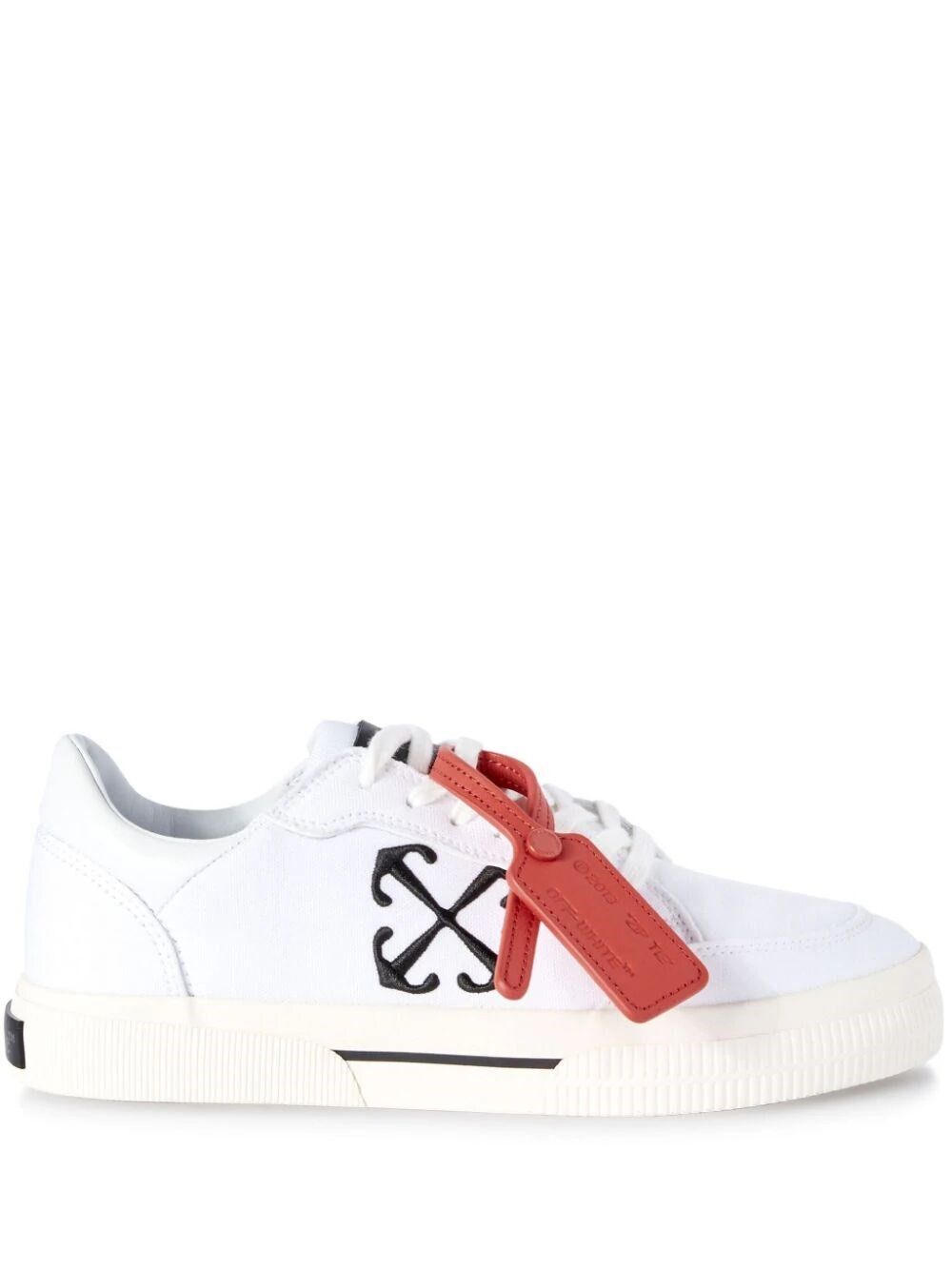 Off-White o1s22i1n0824 Canvas Vulcanized Low-Top Sneakers in White Size US 10 / IT 40 - 1 Thumbnail