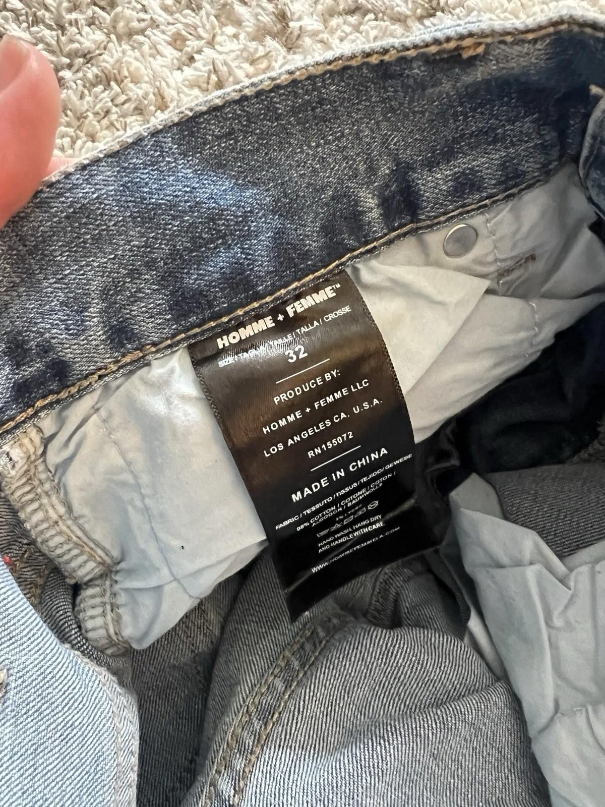 Homme + Femme La Homme + Femme Tesla Denim Jeans Size 32 New Size US 32 / EU 48 - 4 Thumbnail