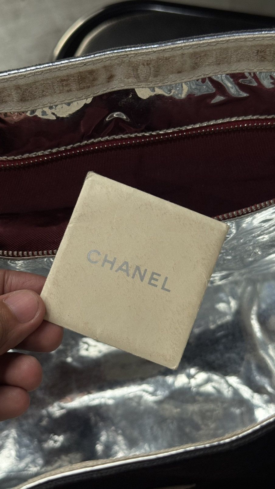 Chanel Chanel Tote “5” in Navy Blue Canvas And Quilted Silver Size ONE SIZE - 17 Thumbnail