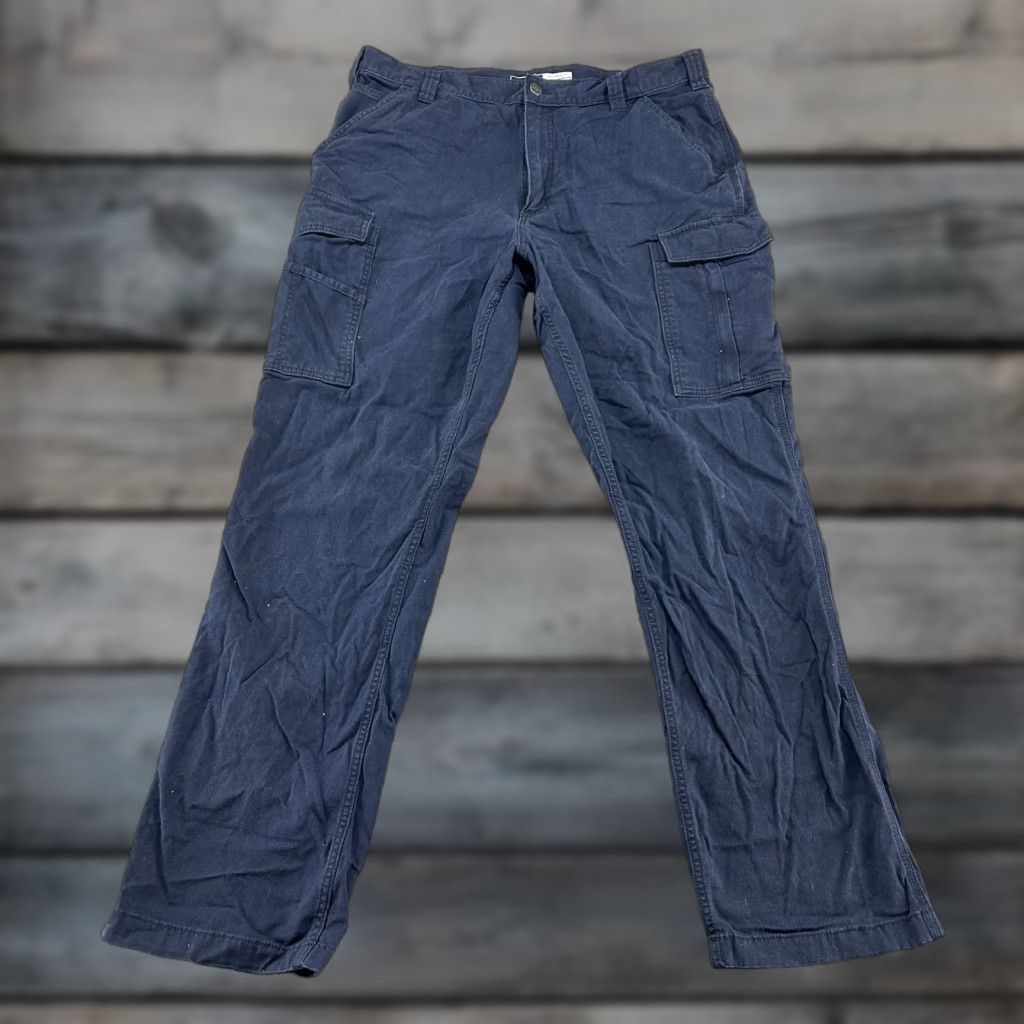 Carhartt VINTAGE Carhartt Pants Mens 38x34 Blue Navy Cargo Carpenter Relaxed Canvas Rugged Flex Size US 38 / EU 54 - 1 Thumbnail