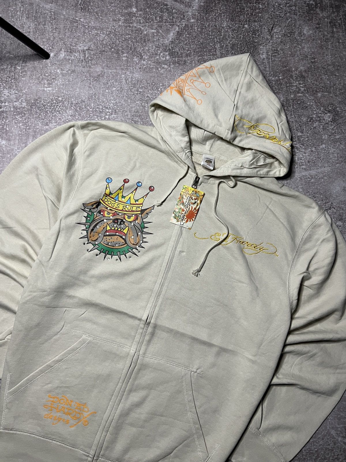 Ed Hardy Vintage Ed Hardy Zip Up Hoodie Size XXL Size US XXL / EU 58 / 5 - 2 Thumbnail