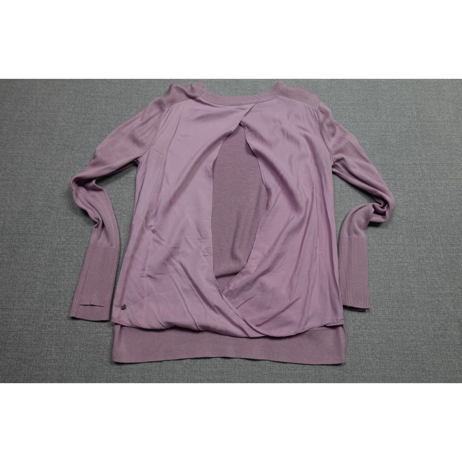Lululemon Lululemon Knit Sweater Womens Medium Purple Long Sleeve Open Back Draped Soft Size M / US 6-8 / IT 42-44 - 3 Thumbnail