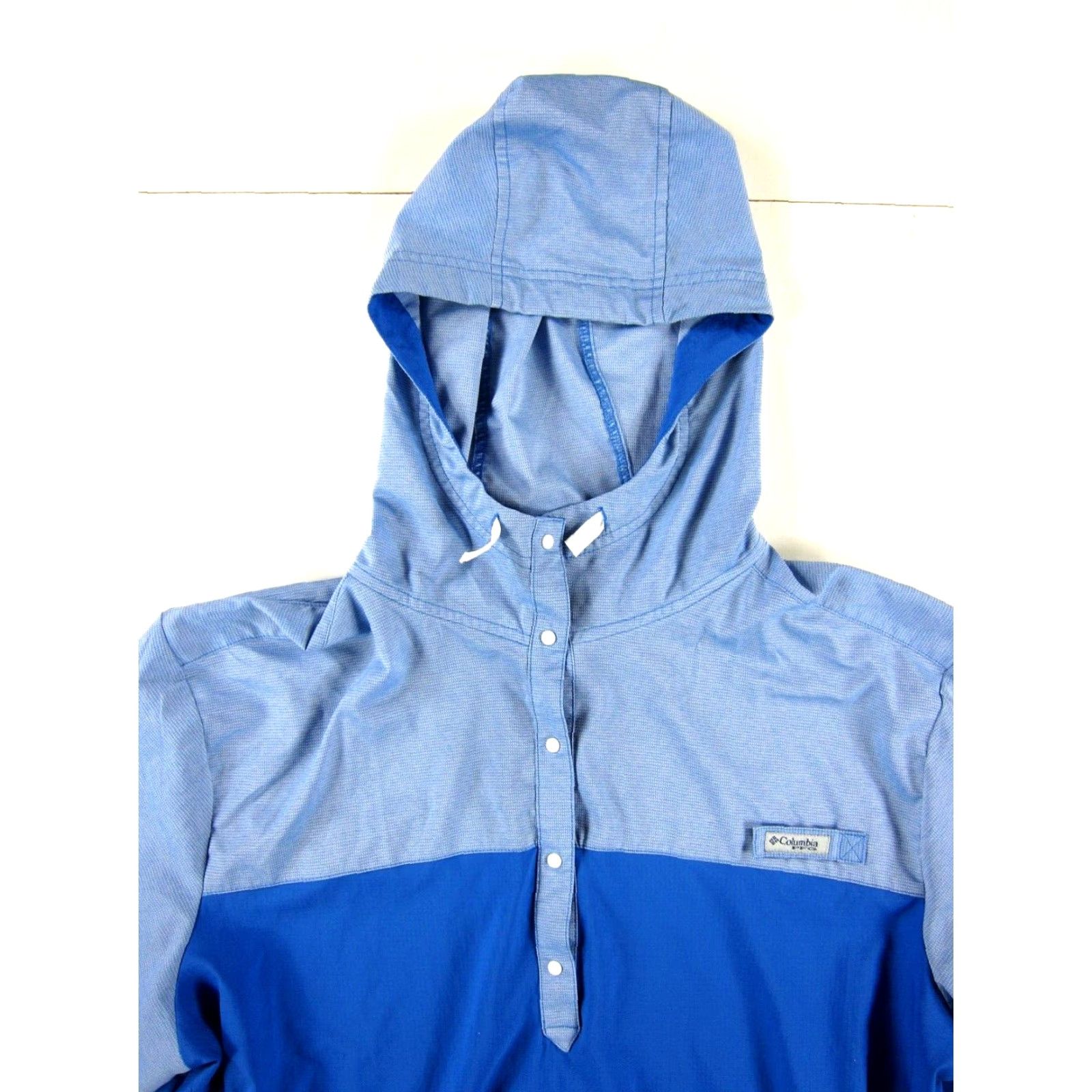 Vintage Columbia Blue Lightweight Zip Pocket Windbreaker Pullover Jacket 1X Women Windbreaker Jacket Columia (adjusted?) Size XL / US 12-14 / IT 48-50 - 4 Thumbnail
