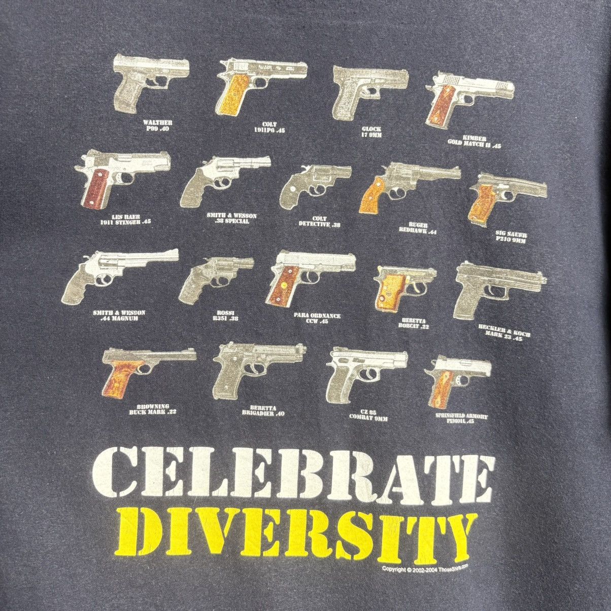 Vintage Vintage Celebrate Diversity Guns Graphic T-Shirt Size US XL / EU 56 / 4 - 3 Thumbnail