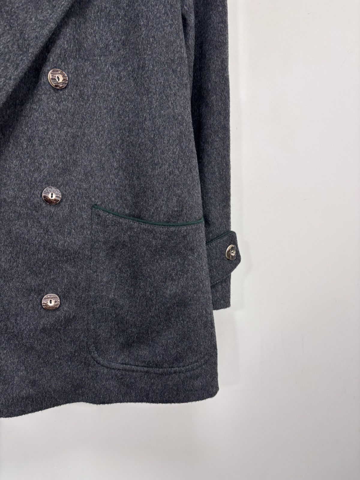 Other Vintage Julius Lang Women’s Double Breasted Grey Wool Coat Size 3XL / US 20-22 - 6 Thumbnail