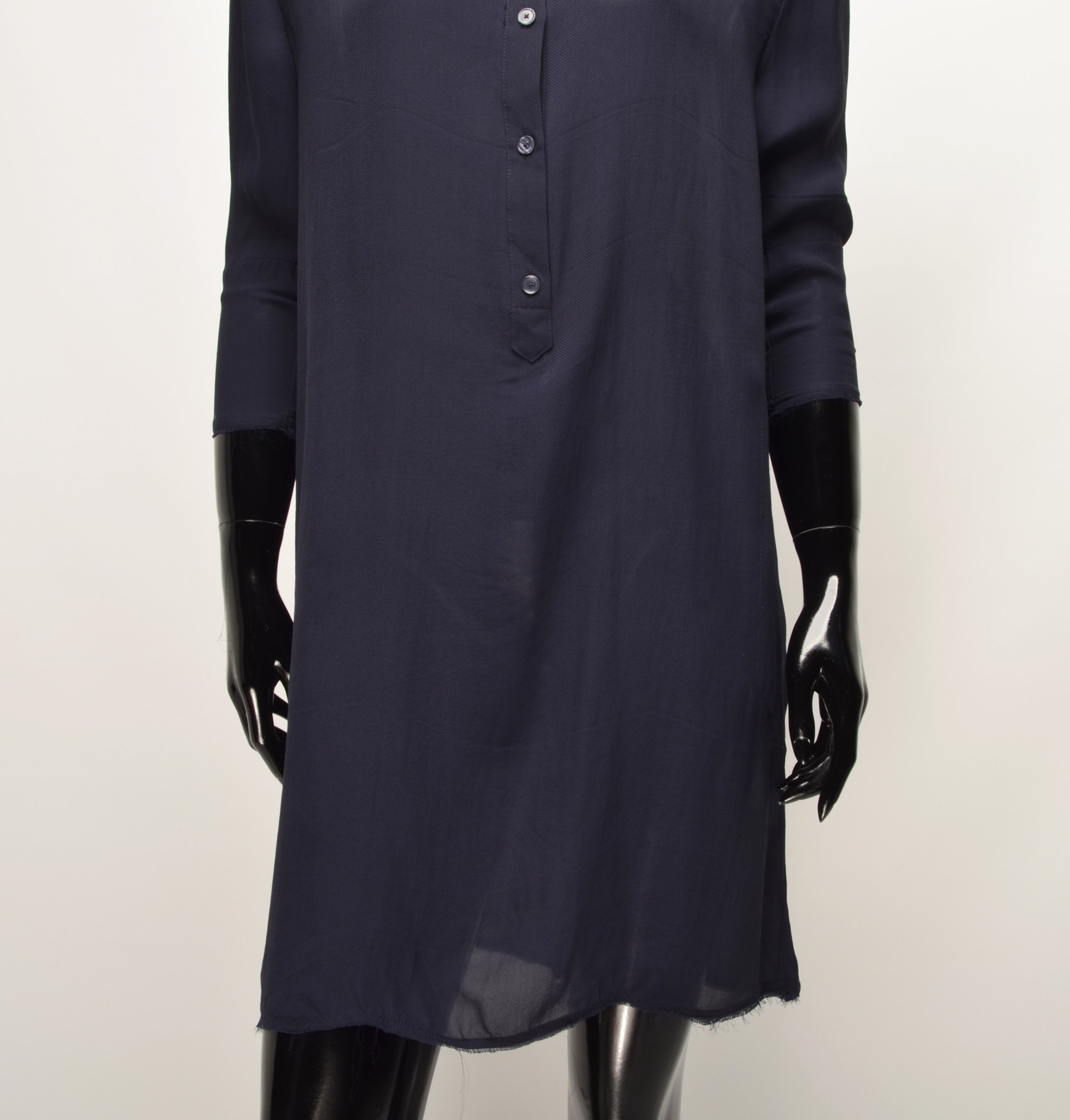 Acne Studios Acne Studio Navy Silk Light Flared Dress Size XXS / US 00 / IT 34 - 3 Thumbnail