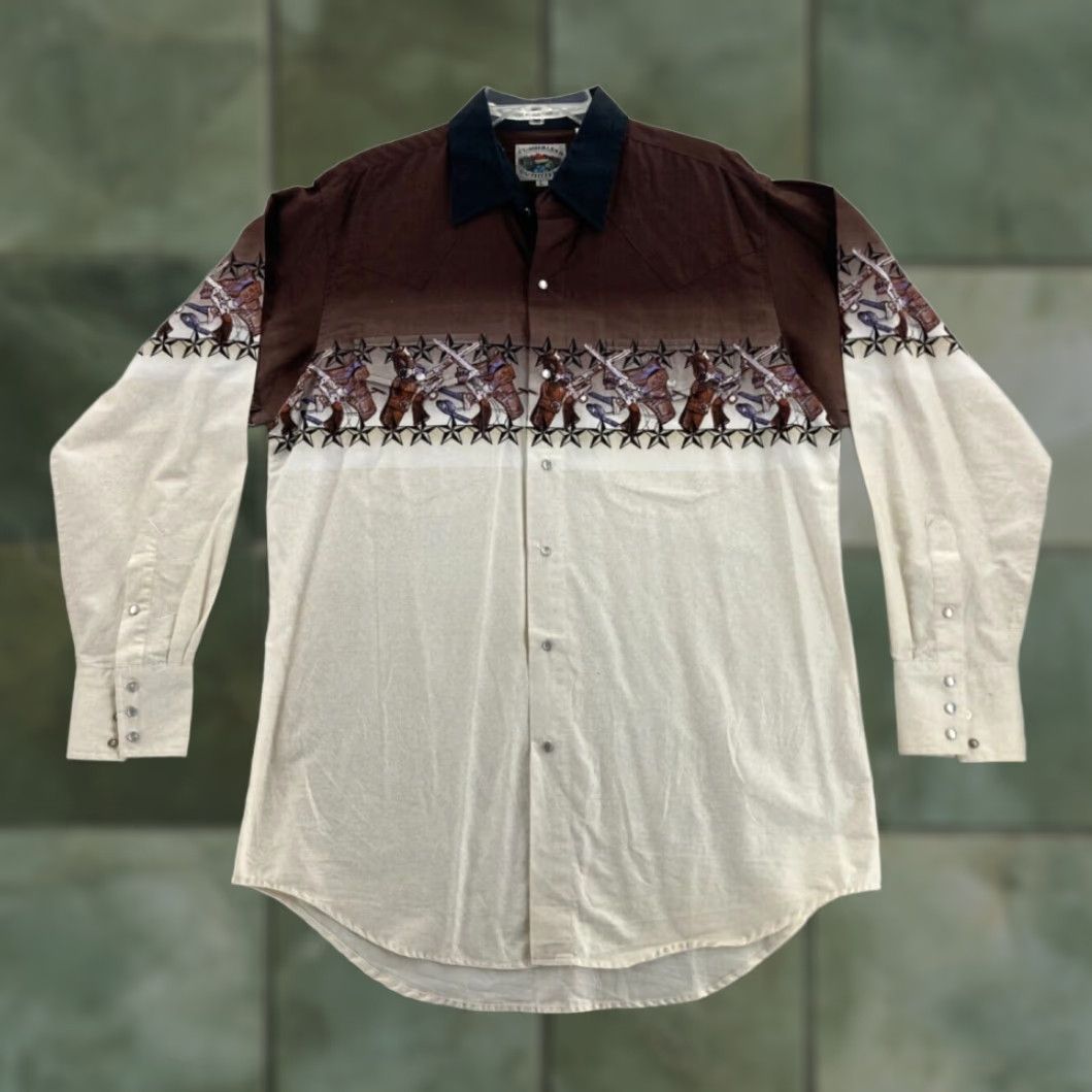Vintage Western Mens Large Vintage Cumberland Outfitters Pearl Snap Cowboy Shirt Size US L / EU 52-54 / 3 - 1 Thumbnail