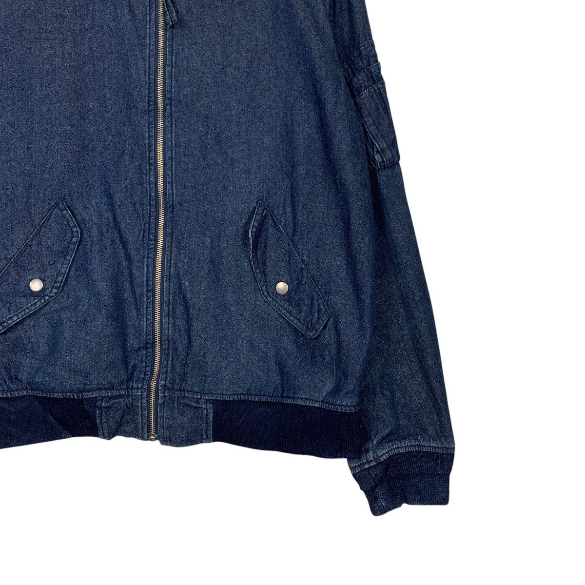 Japanese Brand BACK NUMBER Denim Bomber Jacket Jean Jacket #2192-C97 Size US L / EU 52-54 / 3 - 4 Thumbnail