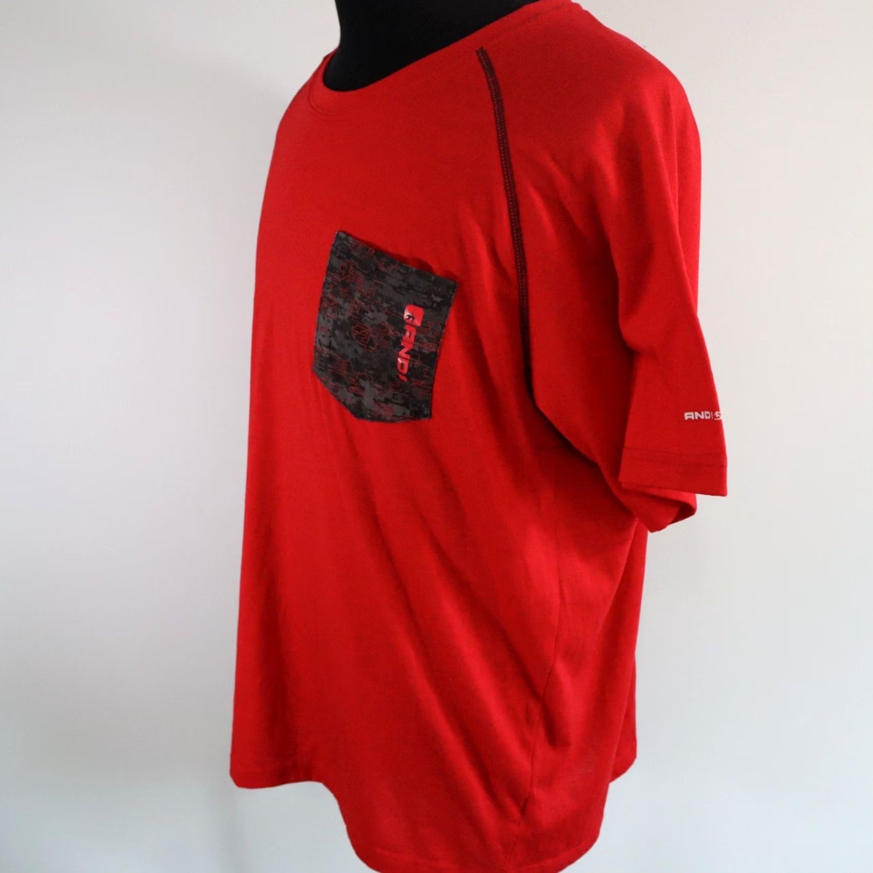 Vintage AND1 T-Shirt Mens XL Red Crew Neck Pocket Tee Short Sleeve Activewear Size US XL / EU 56 / 4 - 6 Thumbnail