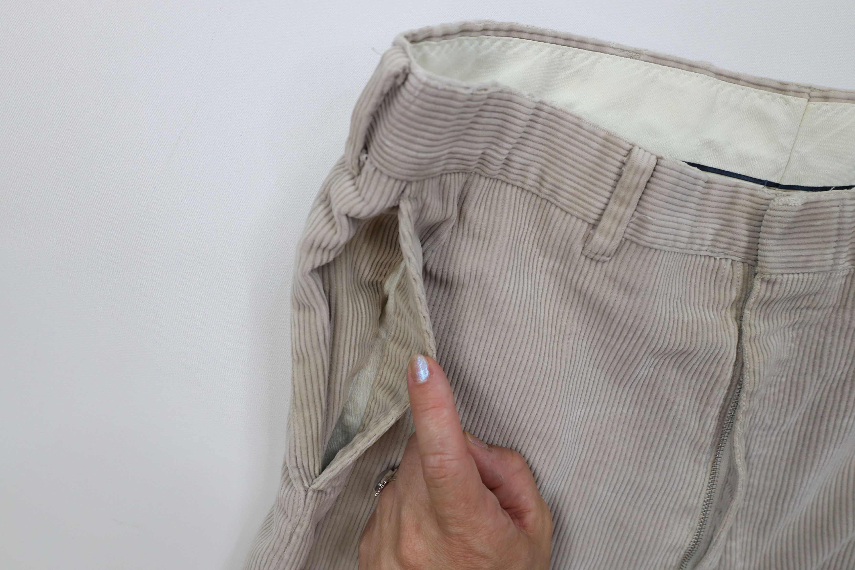 Vintage Vintage 70s Streetwear Wide Leg Corduroy Chino Pants Gray Size US 32 / EU 48 - 8 Thumbnail