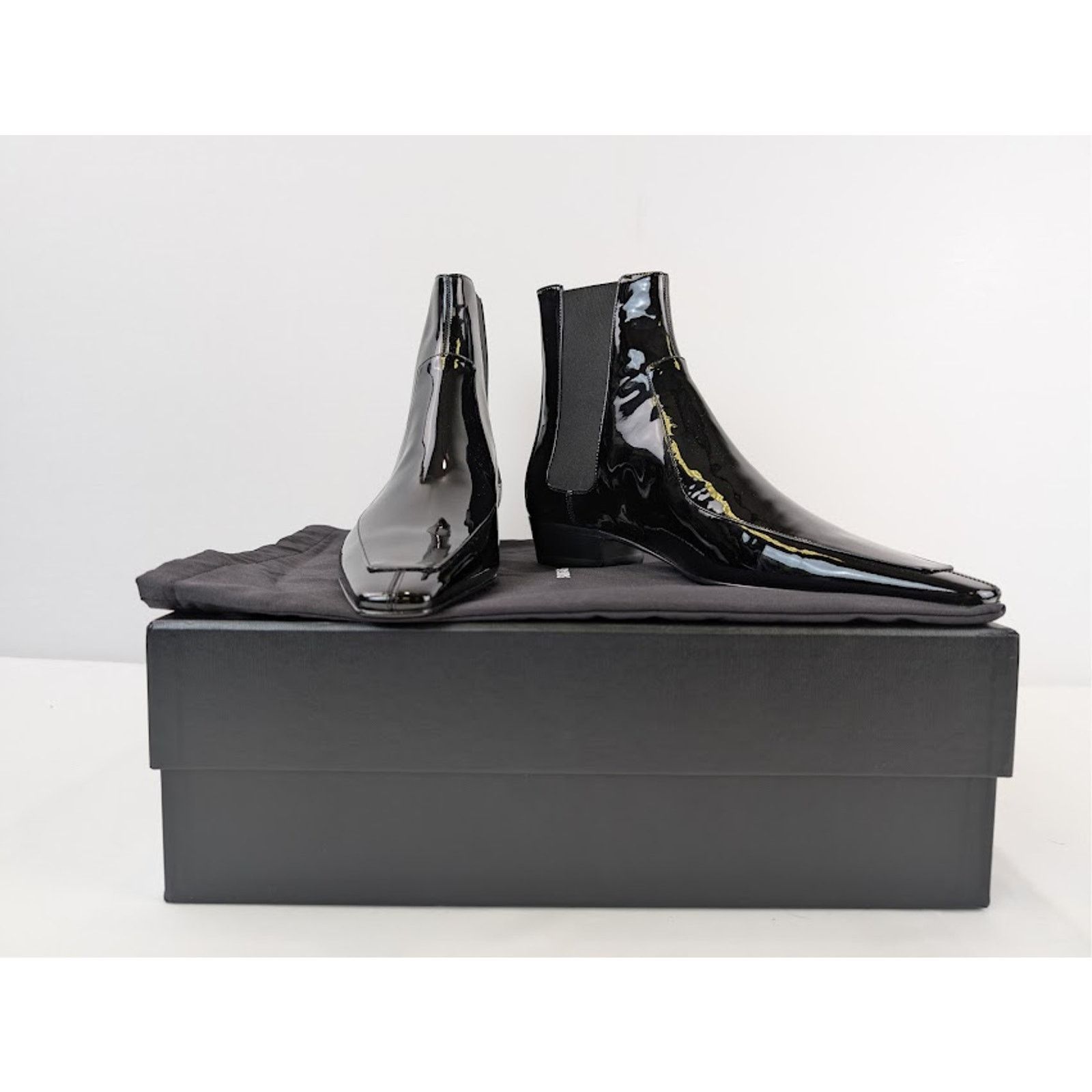 Saint Laurent Paris o1rshd1 Leather Paolo 30 Chelsea Boots in Nero Size US 10 / EU 43 - 17 Thumbnail