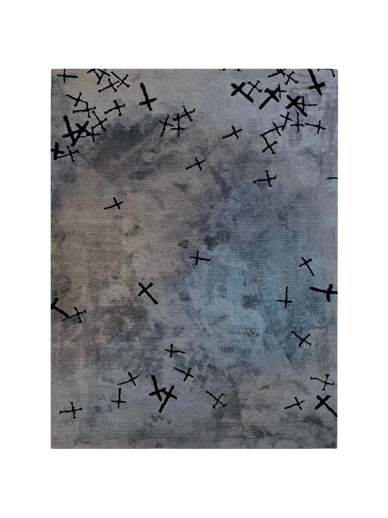 Pre-owned Undercover Aw02 Witches Cell Division Grey Crosses Rug