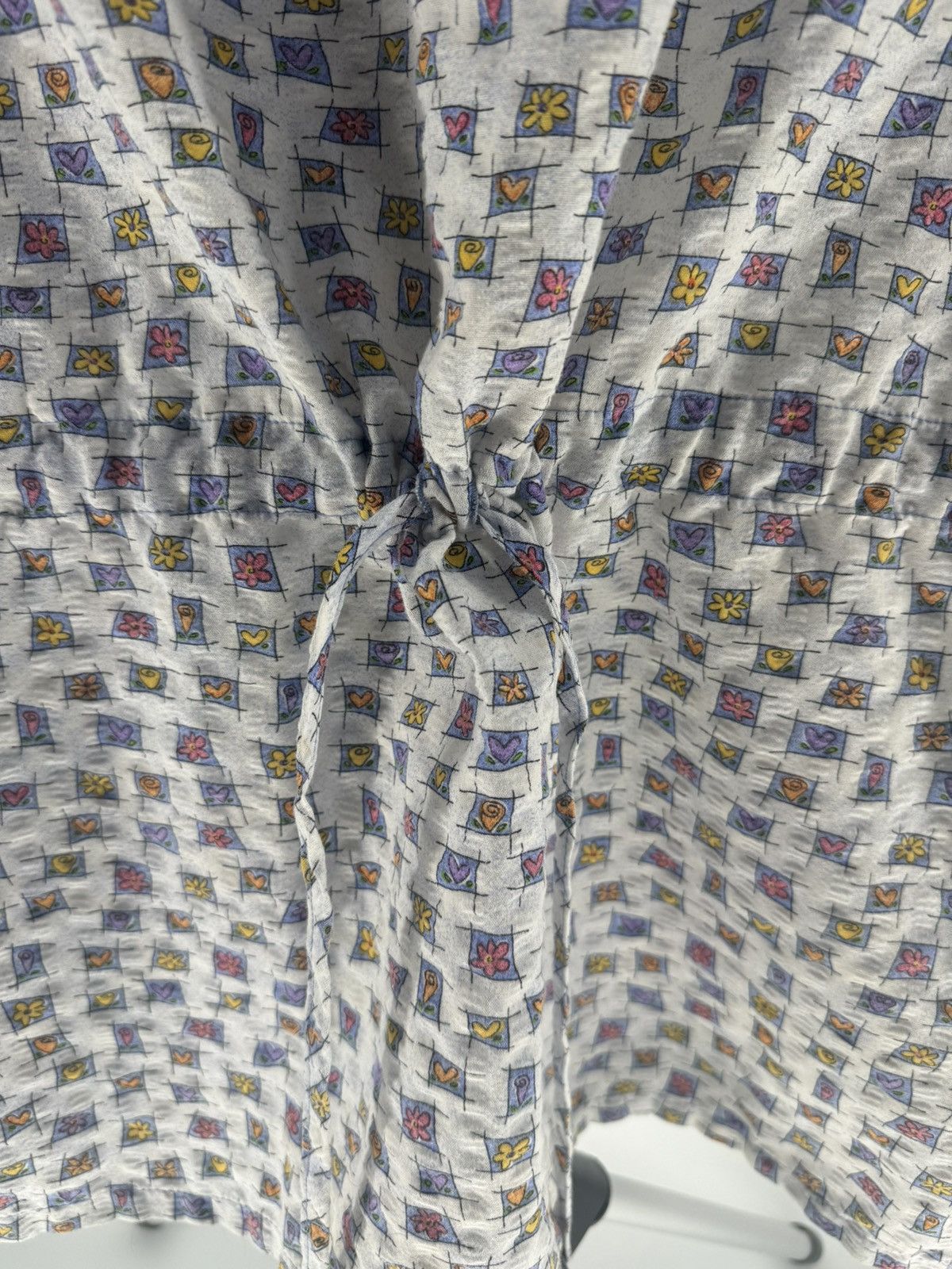 Other Vintage SB Scrubs Snap Scrub Top Blue Floral Size Small EUC Size S / US 4 / IT 40 - 6 Thumbnail