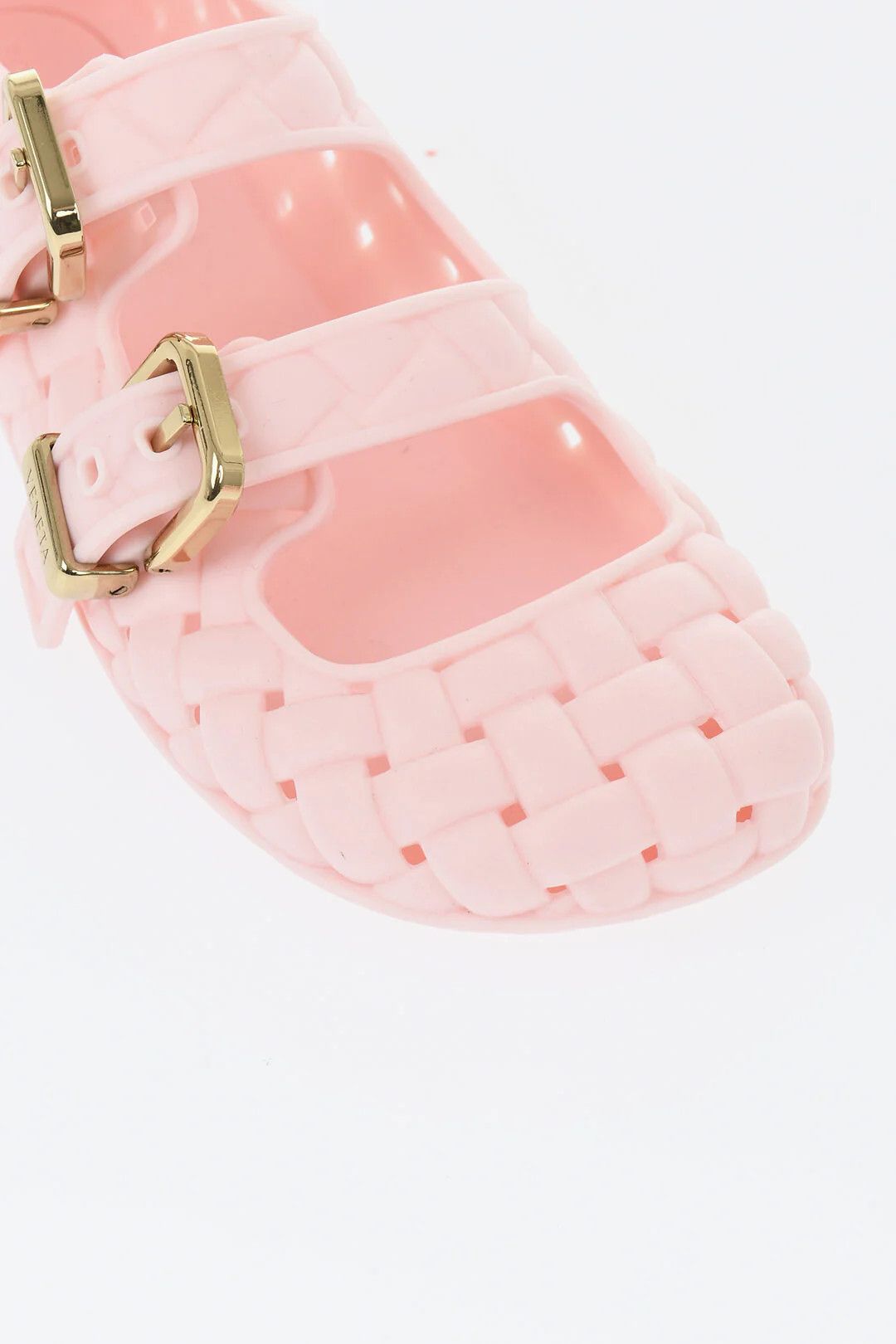 Bottega Veneta og1mm0426 Perforated Rubber Mary Jane Ballet Flats in Pink Size US 7 / IT 37 - 4 Thumbnail