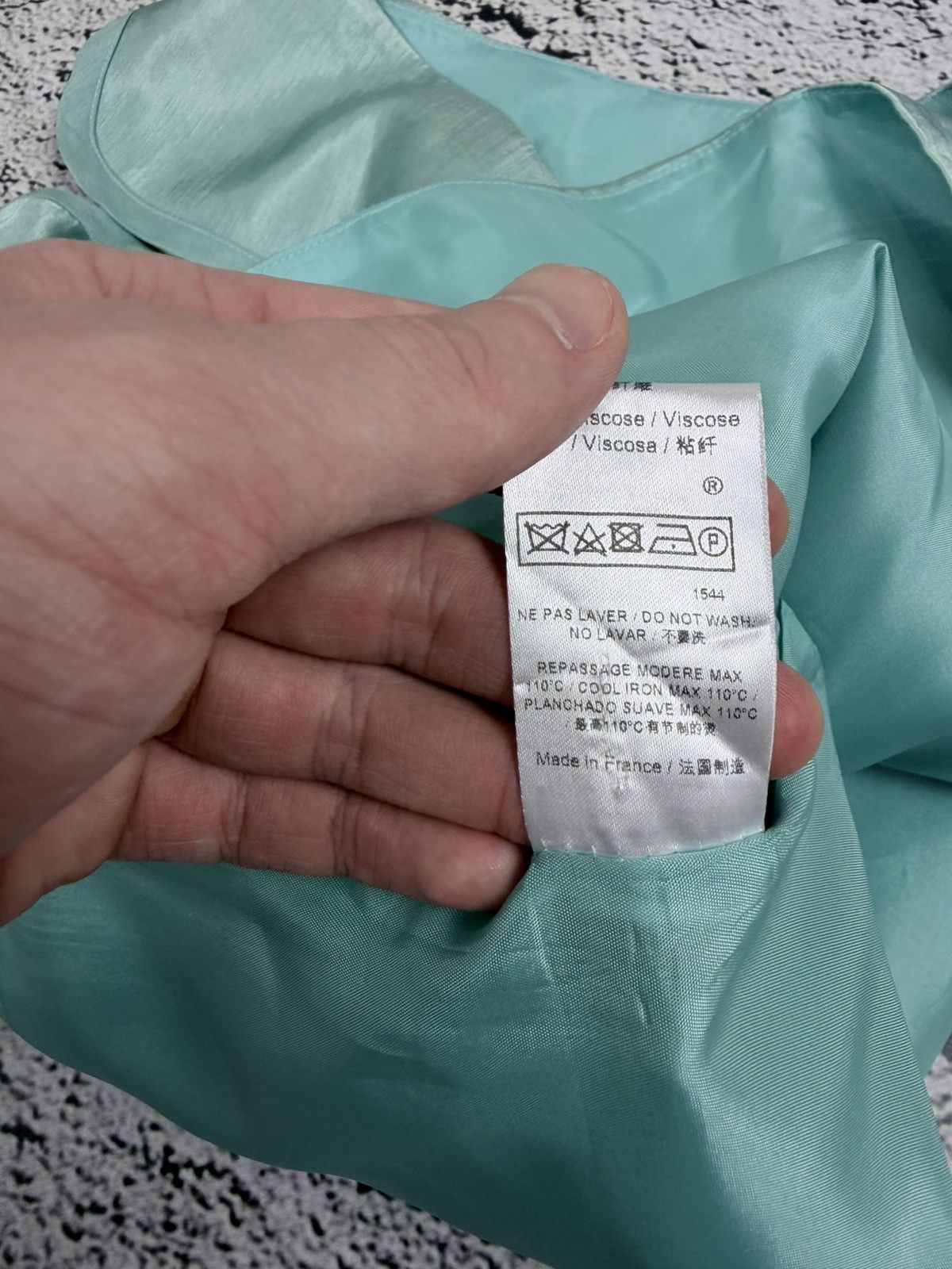 Tara Jarmon Mademoiselle Tara Jarmon Mint Green Linen Panel Top 38 Size S / US 4 / IT 40 - 8 Thumbnail