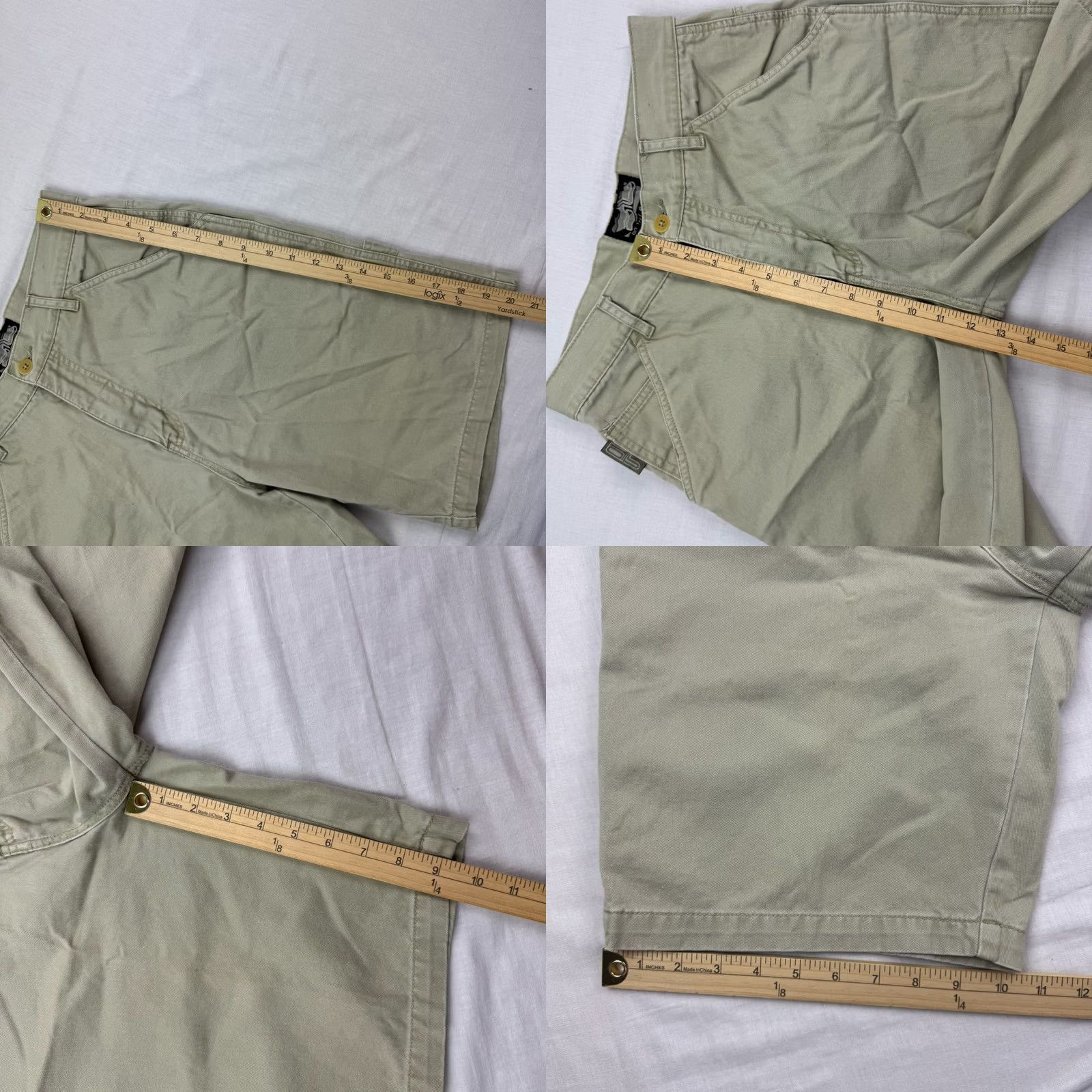 Vintage VINTAGE OTB Carpenter Shorts Womens 28 Khaki Beige Baggy Hipster Y2K Punk 90s Casual Mens Womens Boys Girls Size 28" / US 6 / IT 42 - 8 Thumbnail