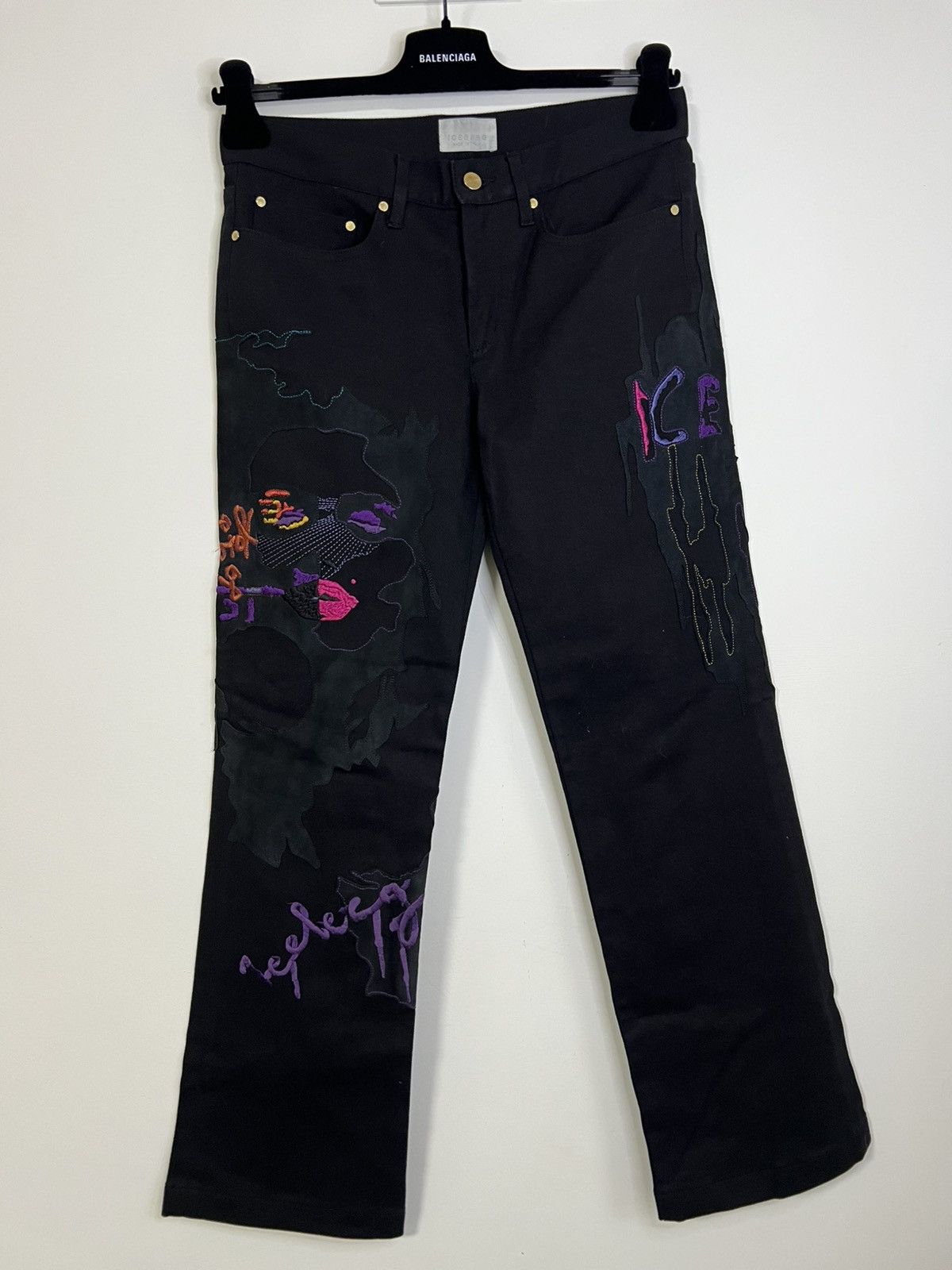 Iceberg Iceberg pant black jeans M rare enbroidery Size 28" / US 6 / IT 42 - 1 Thumbnail