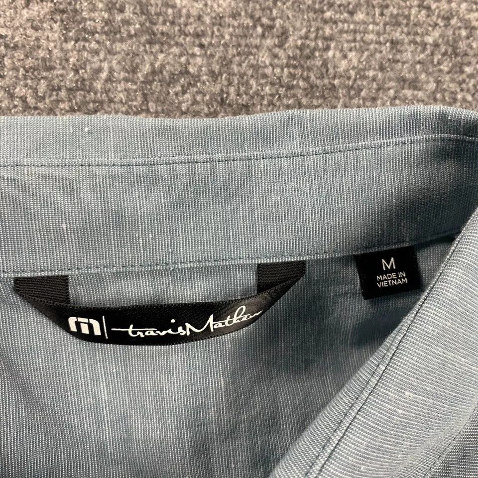TravisMathew Travis Mathew Shirt Mens Medium Button Up Double Pockets Size US M / EU 48-50 / 2 - 3 Thumbnail