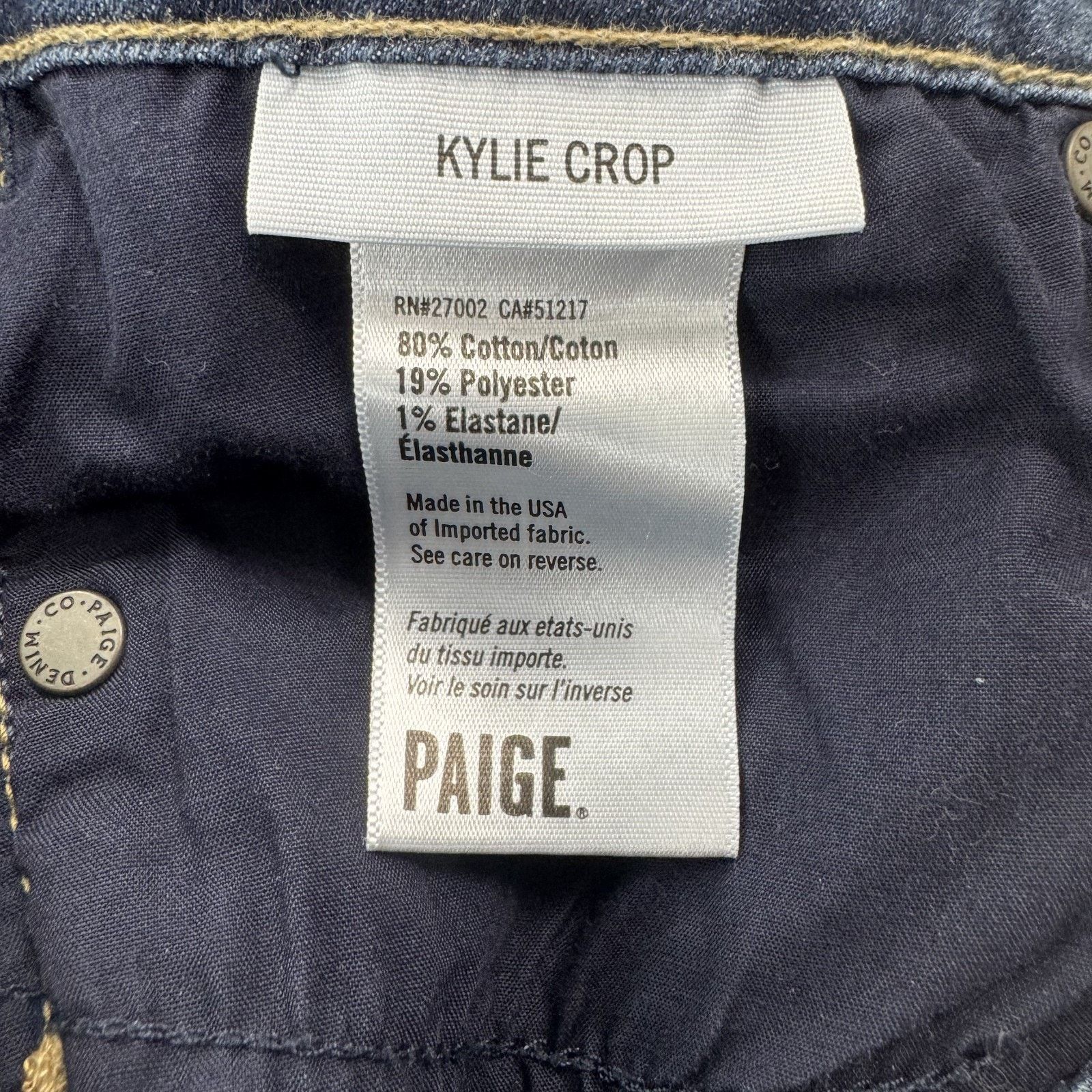 Paige Paige Kylie Crop Women's Skinny Blue Jeans Low Rise Light 28 Size 28" / US 6 / IT 42 - 6 Thumbnail