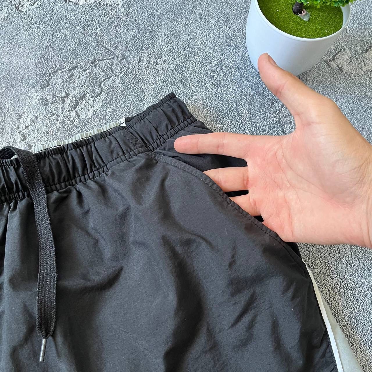 Nike Vintage Nike 90s Retro Drill Black Shorts Size XL Size US 35 - 3 Thumbnail
