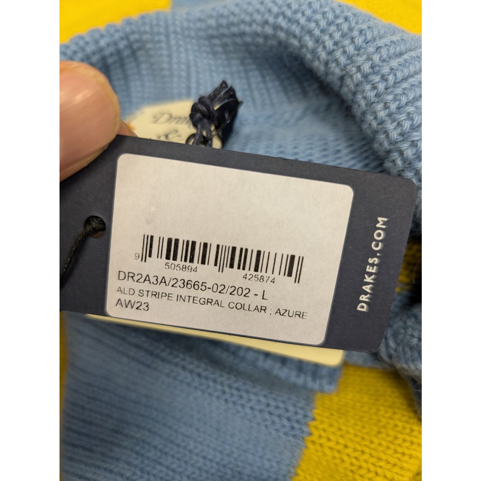 Aime Leon Dore × Drake's o1rshd1 ALD Stripe Integral Collar Full Sleeve Sweater Size US L / EU 52-54 / 3 - 13 Thumbnail