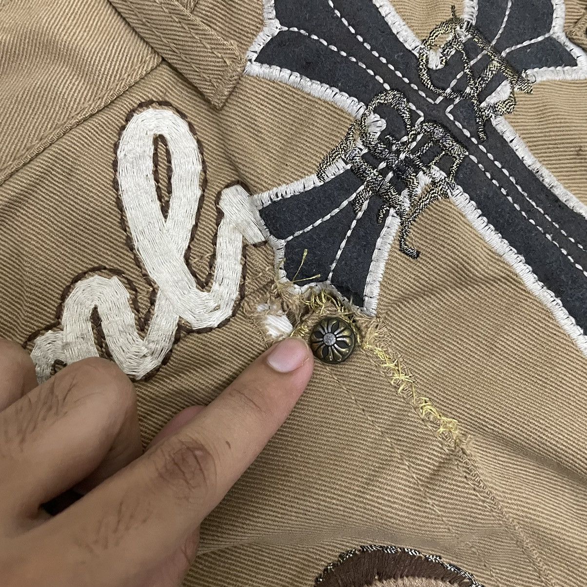 JNCO × Japanese Brand × Southpole Be ambitious Embroidery Cross Wing Ed Hardy Karakuri Style Size US 36 / EU 52 - 6 Thumbnail
