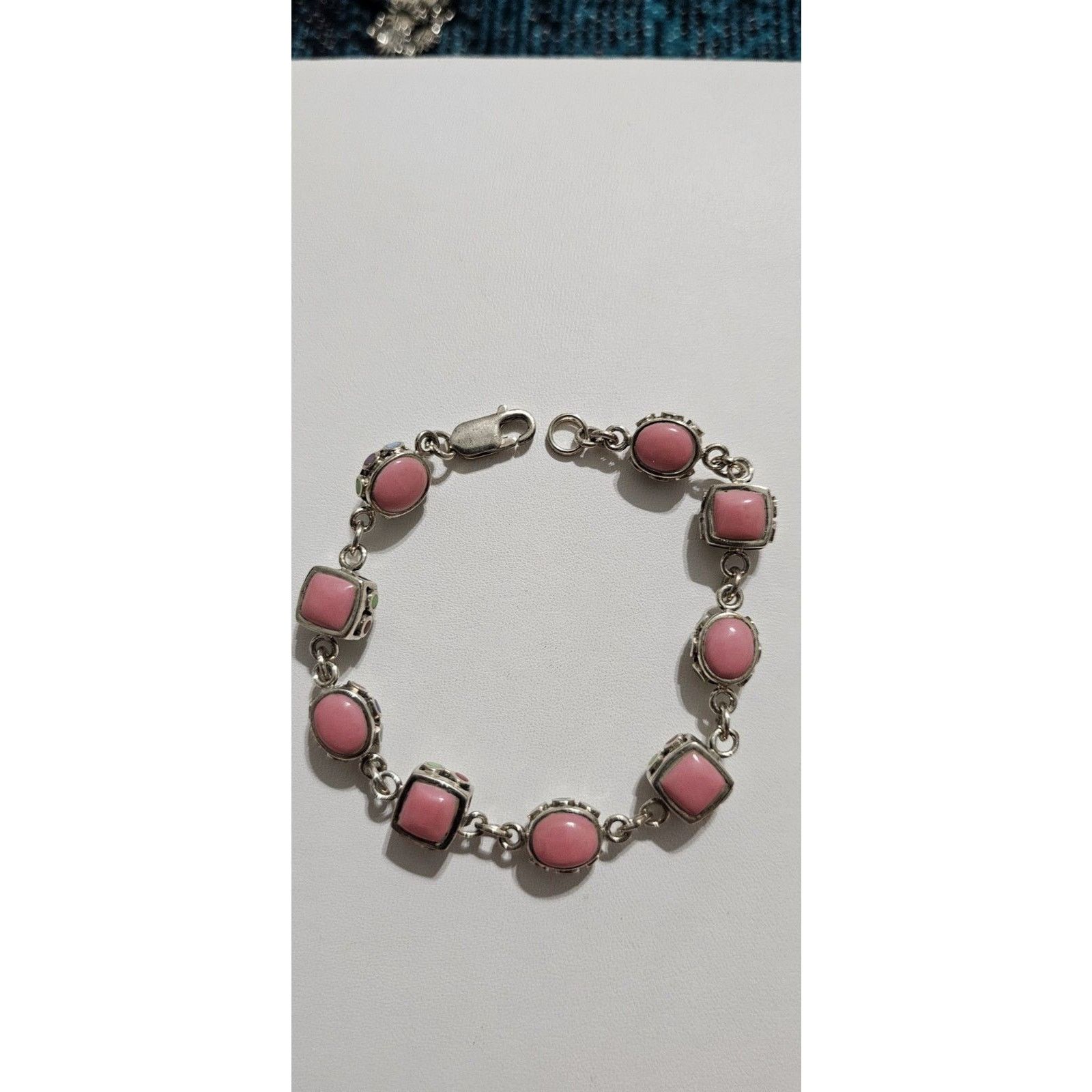 Pink Pink Conch Shell Bead Bracelet Silver 925 Size ONE SIZE - 2 Thumbnail