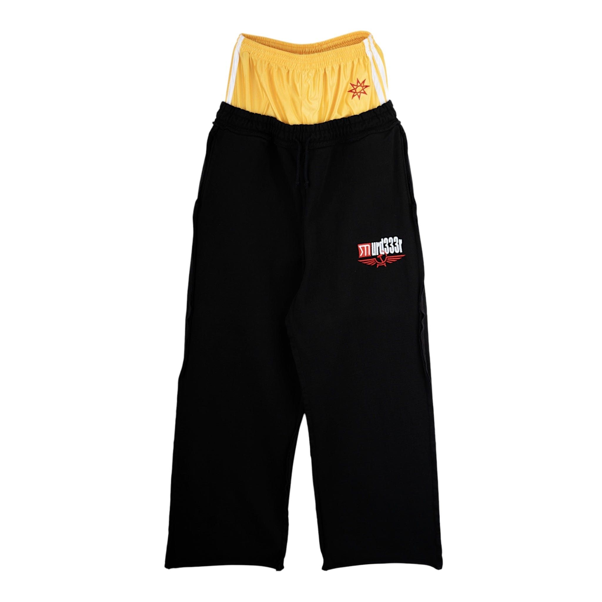 murd333r.fm x Greedy Unit Double Layer Sweatpants Black Multi Size US 40 / EU 56 - 1 Thumbnail