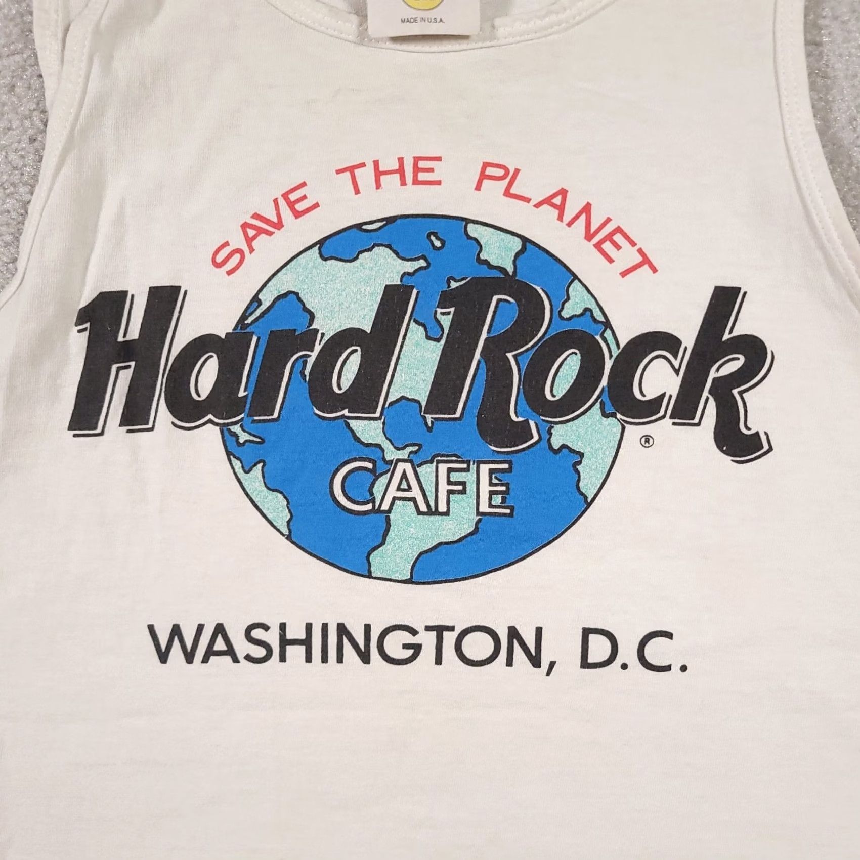 Hard Rock Cafe VINTAGE Hard Rock Cafe Washington DC Tank Top Shirt Adult Large White Made in USA Size US L / EU 52-54 / 3 - 4 Thumbnail