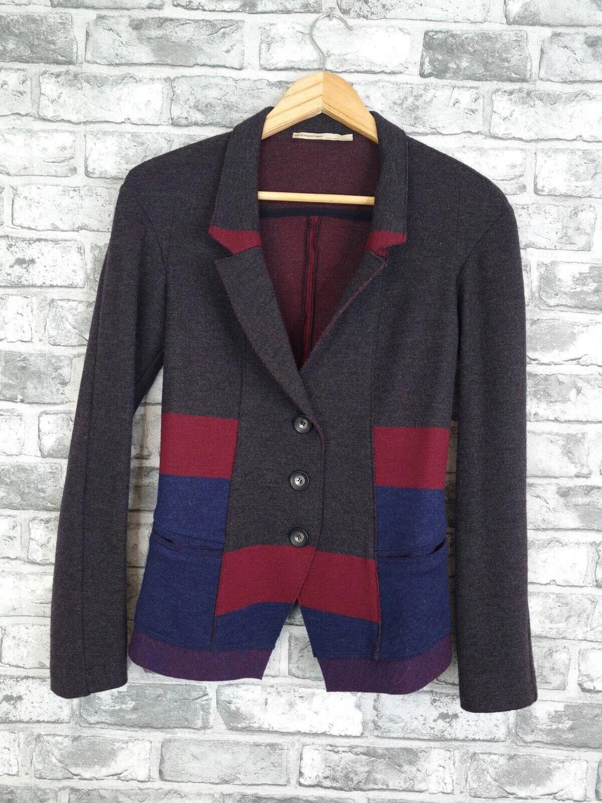 Marithe + Francois Girbaud Marithe Francois Girbaud Jacket Uk 8 Patchwork Wool Blazer Size S / US 4 / IT 40 - 2 Thumbnail