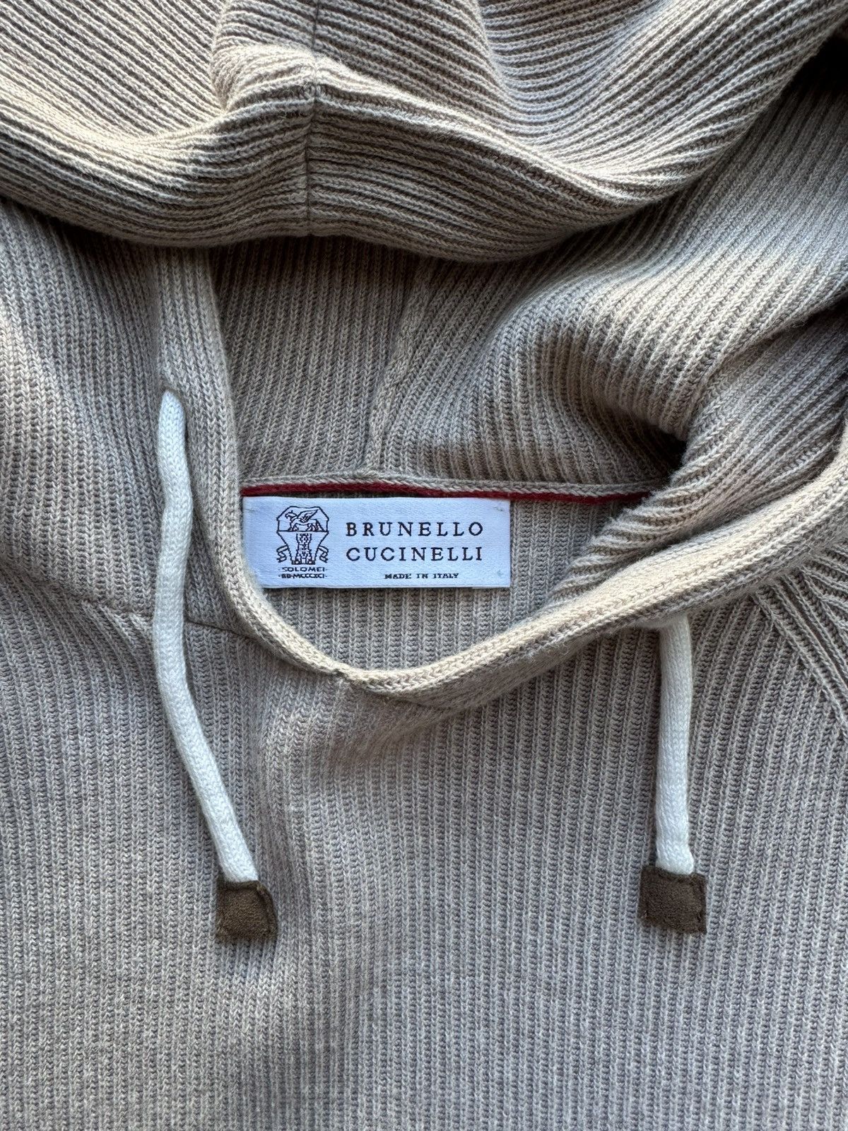 Brunello Cucinelli Brunello Cucinelli Ribbed Hoodie Size US M / EU 48-50 / 2 - 2 Thumbnail