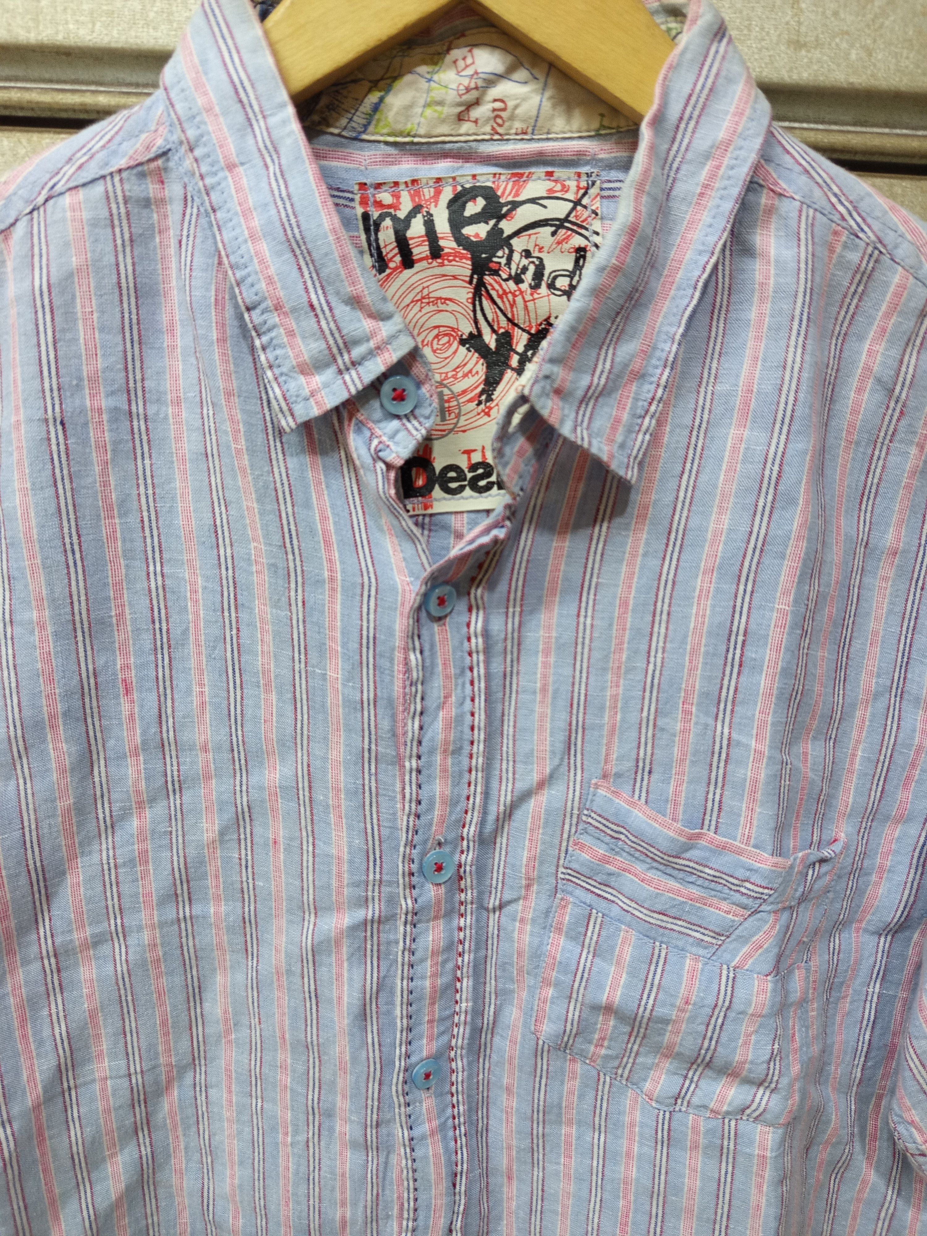 Desigual Desigual Striped Linen Shirt Size US M / EU 48-50 / 2 - 6 Thumbnail