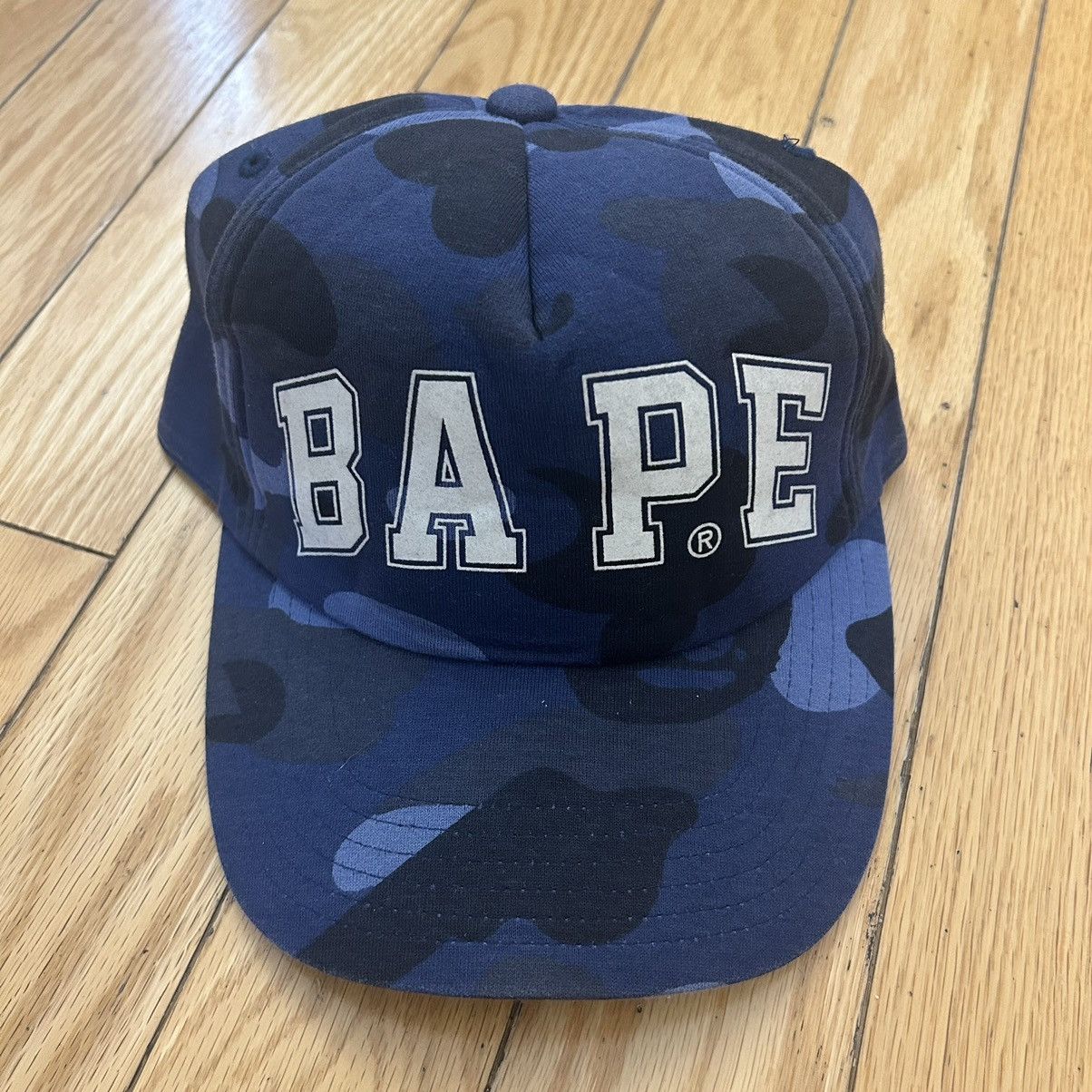 Bape Bape Baseball Cap Blue Camo Logo #2 Size ONE SIZE - 1 Thumbnail