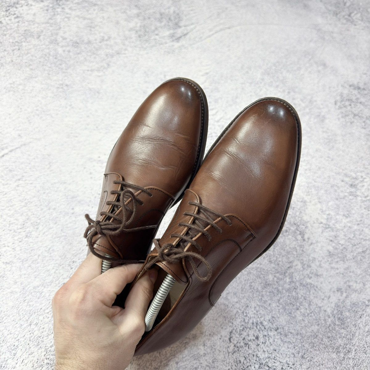 Designer Shoepassion Handmade Welted Brown Derbies US8.5 UK7.5 EU41 Size US 8.5 / EU 41-42 - 10 Thumbnail