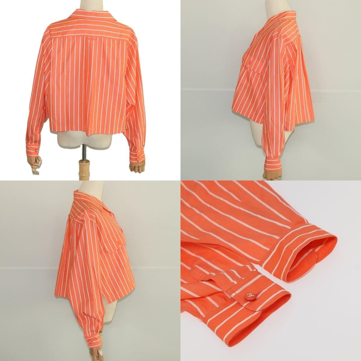 Chanel Chanel Shirt Cotton Orange CC Size ONE SIZE - 3 Thumbnail