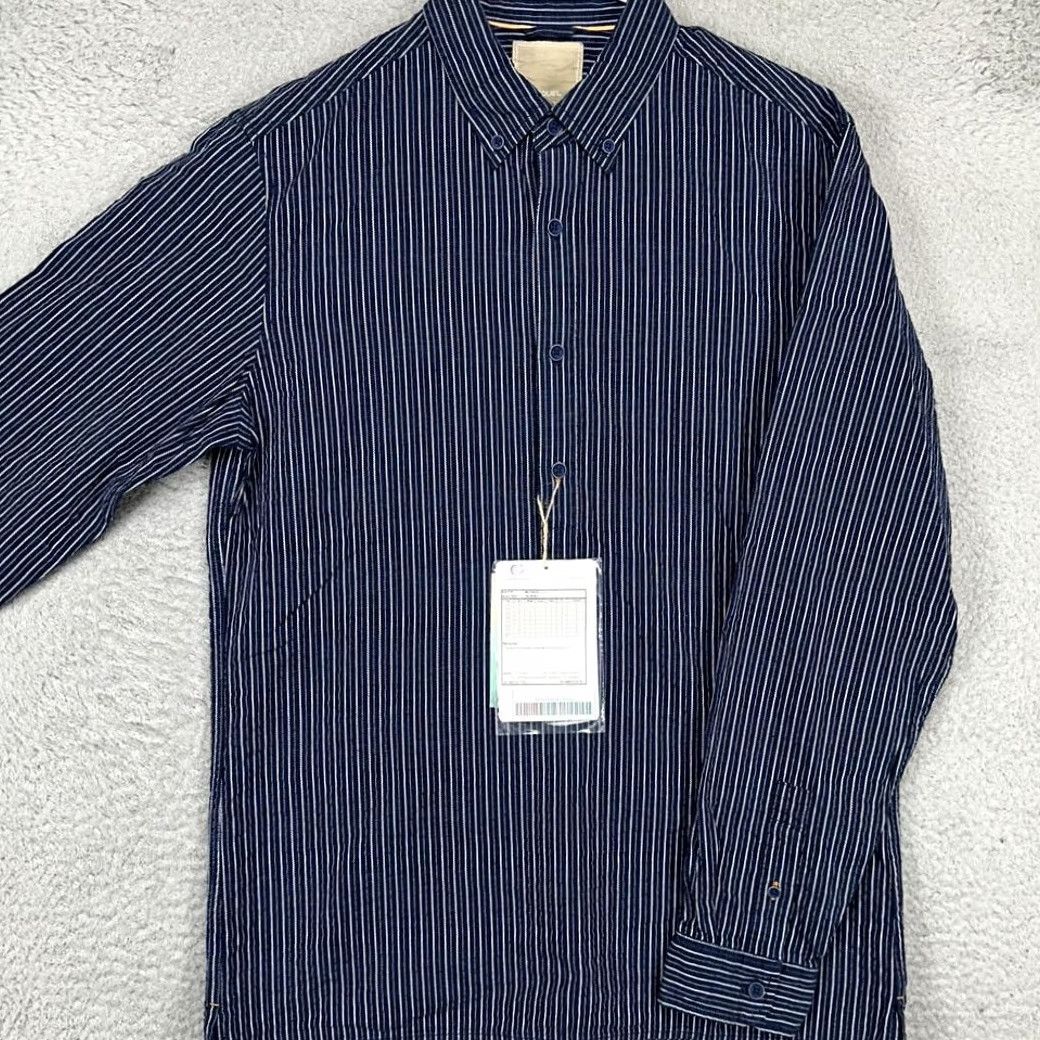 Vintage VINTAGE Esquel Button Down Shirt Mens Medium Blue Stripe Cotton Long Sleeve Casual NEW Size US M / EU 48-50 / 2 - 2 Thumbnail