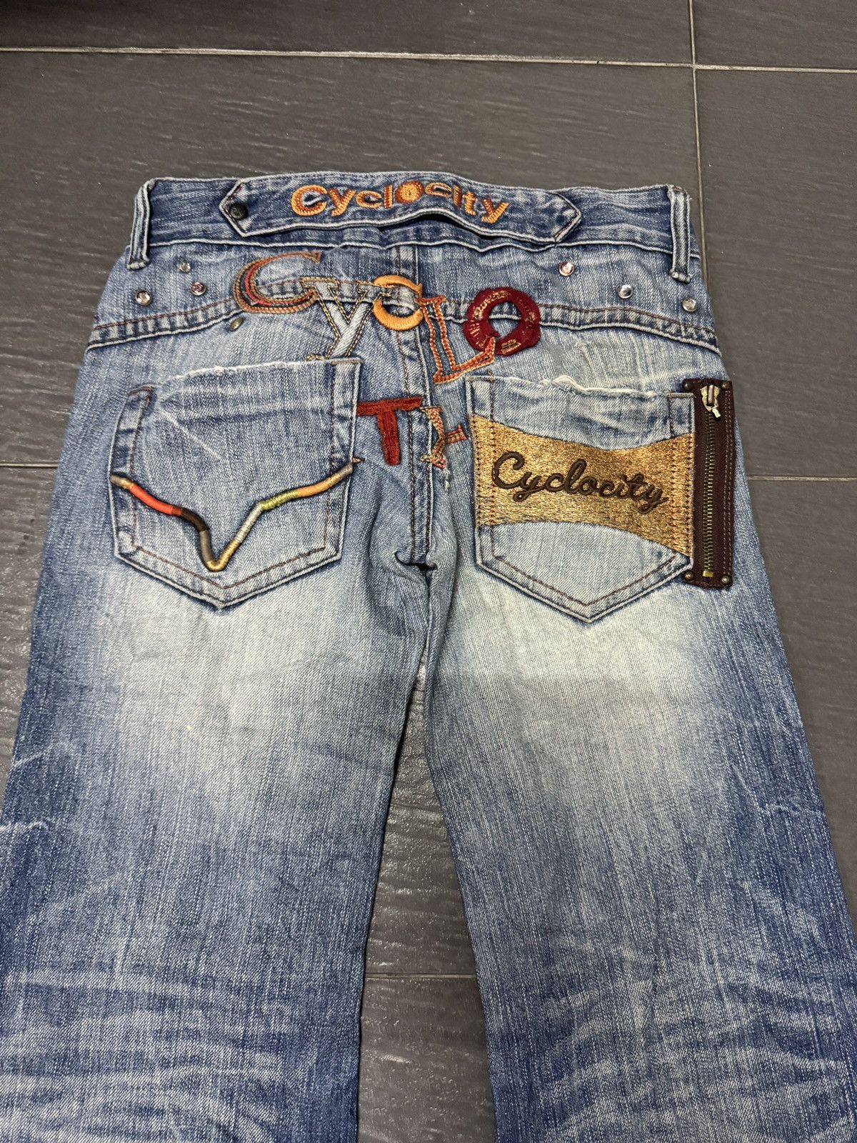 If Six Was Nine × Japanese Brand × Seditionaries CYCLOCITU FLARE JEANS Size US 30 / EU 46 - 5 Thumbnail