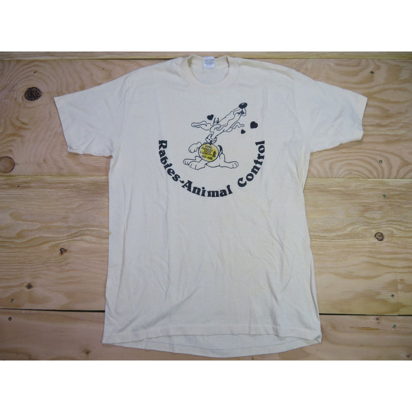 Other 1981 Animal Control T-Shirt: Dog Puppy Design, Sz M/L Size US M / EU 48-50 / 2 - 1 Thumbnail