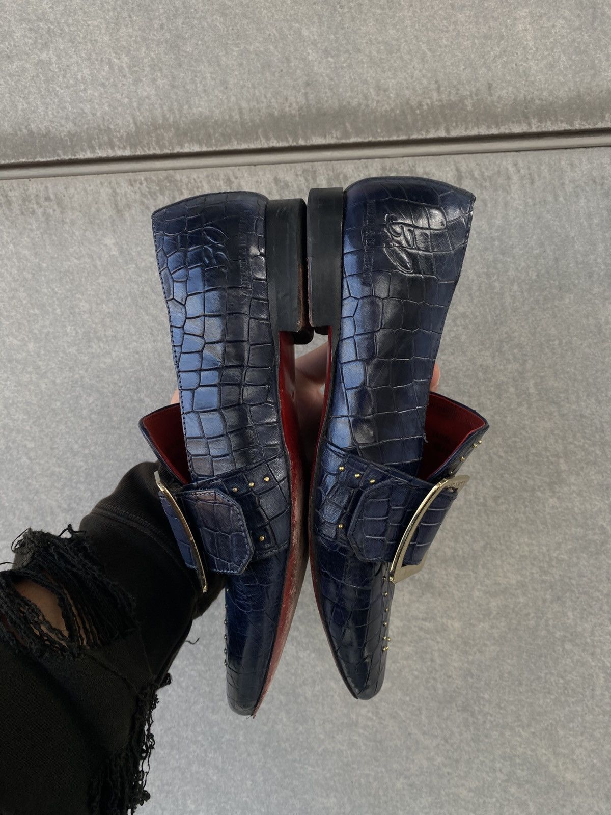 Melvin & Hamilton Melvin&Hamilton 30 Anni Alligator Luna 3 Turtle Navy Boots Size US 8 / EU 41 - 4 Thumbnail