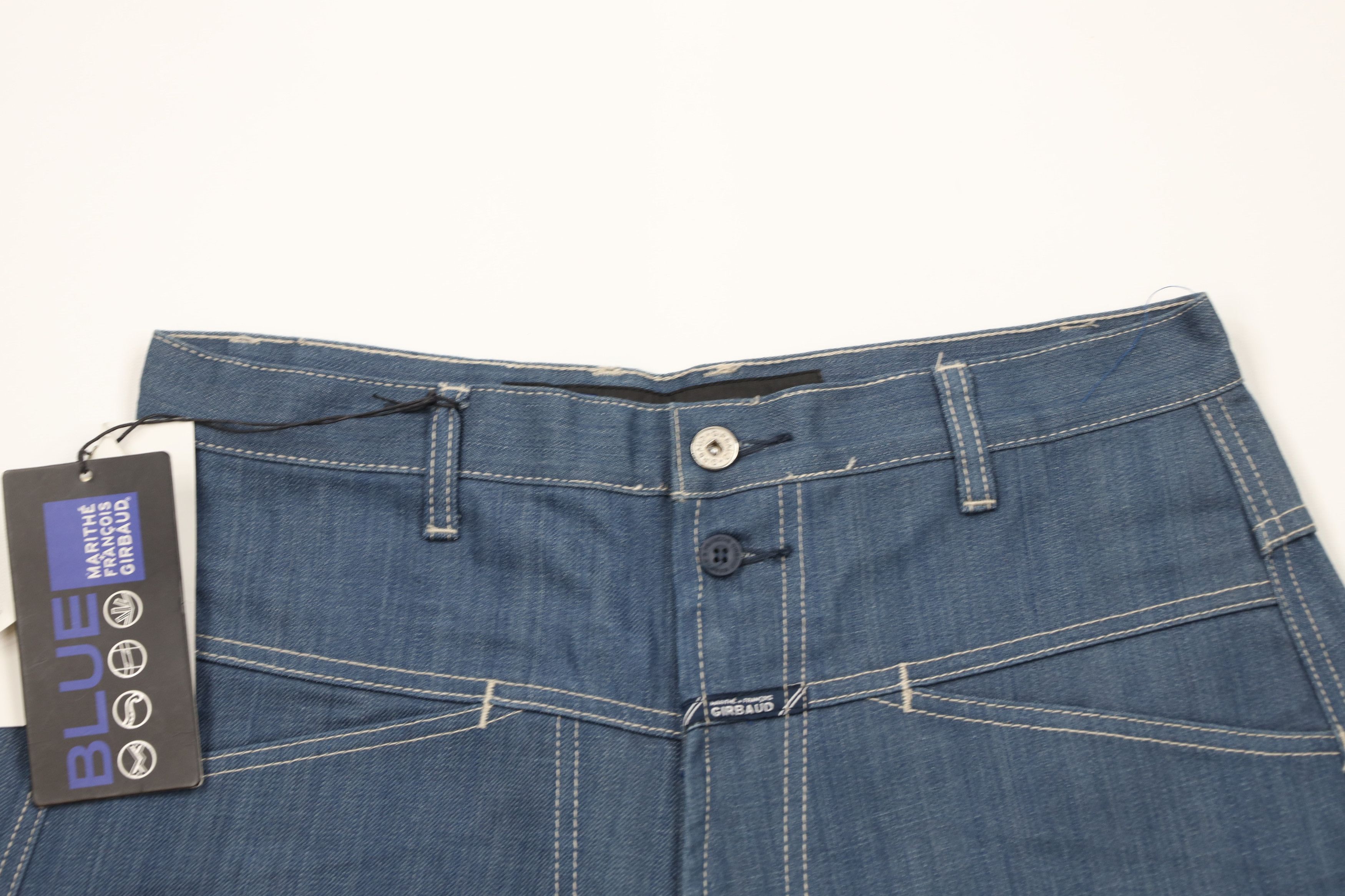 Marithe + Francois Girbaud × Vintage Deadstock Vintage 90s Marithe Francois Girbaud Jean Shorts Size US 32 / EU 48 - 2 Thumbnail