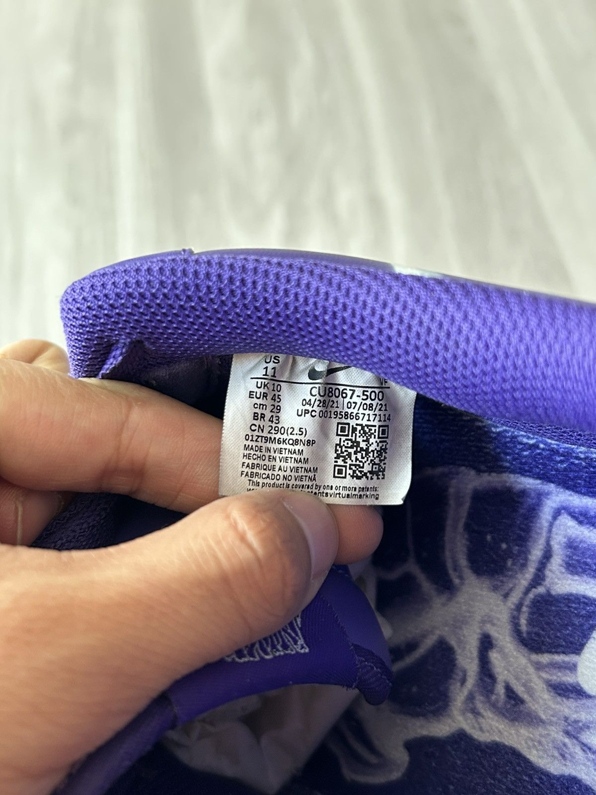 Nike Nike Air Force 1 Low 07’ Purple Skeleton Size 11 Size US 11 / EU 44 - 19 Thumbnail