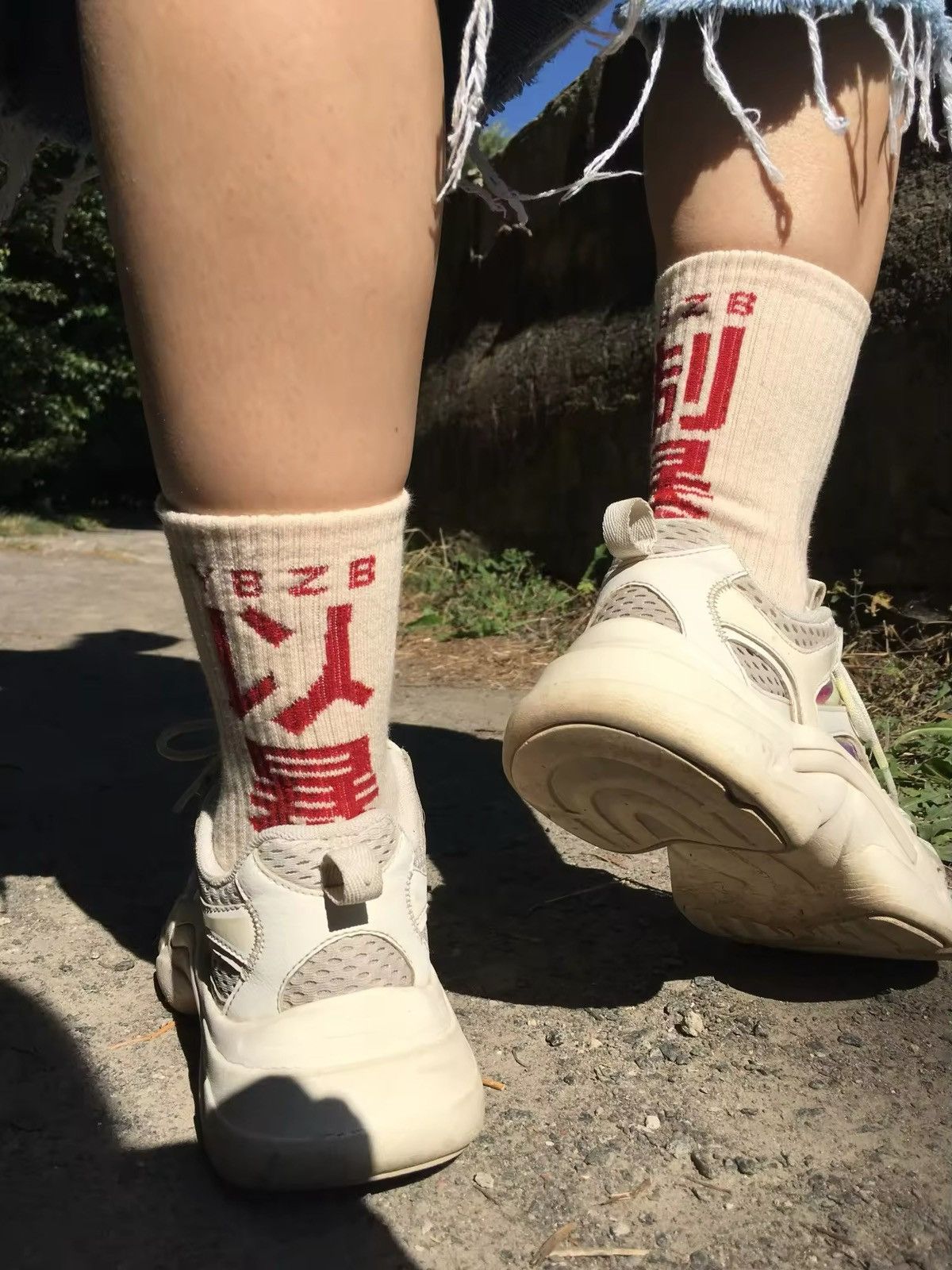Converse × Happy Socks Chinese Characters Skateboard Cotton Socks (1 pairs) Size ONE SIZE - 9 Thumbnail
